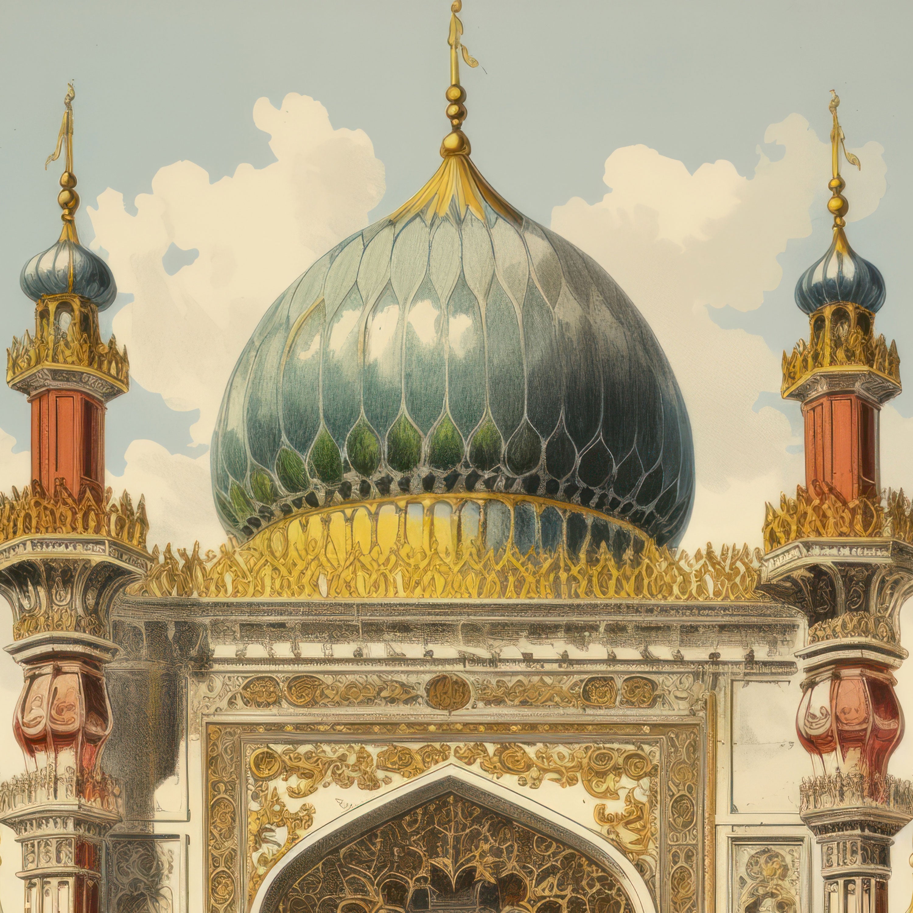 The Royal Passage – Islamic Heritage Gate & Dome Painting.