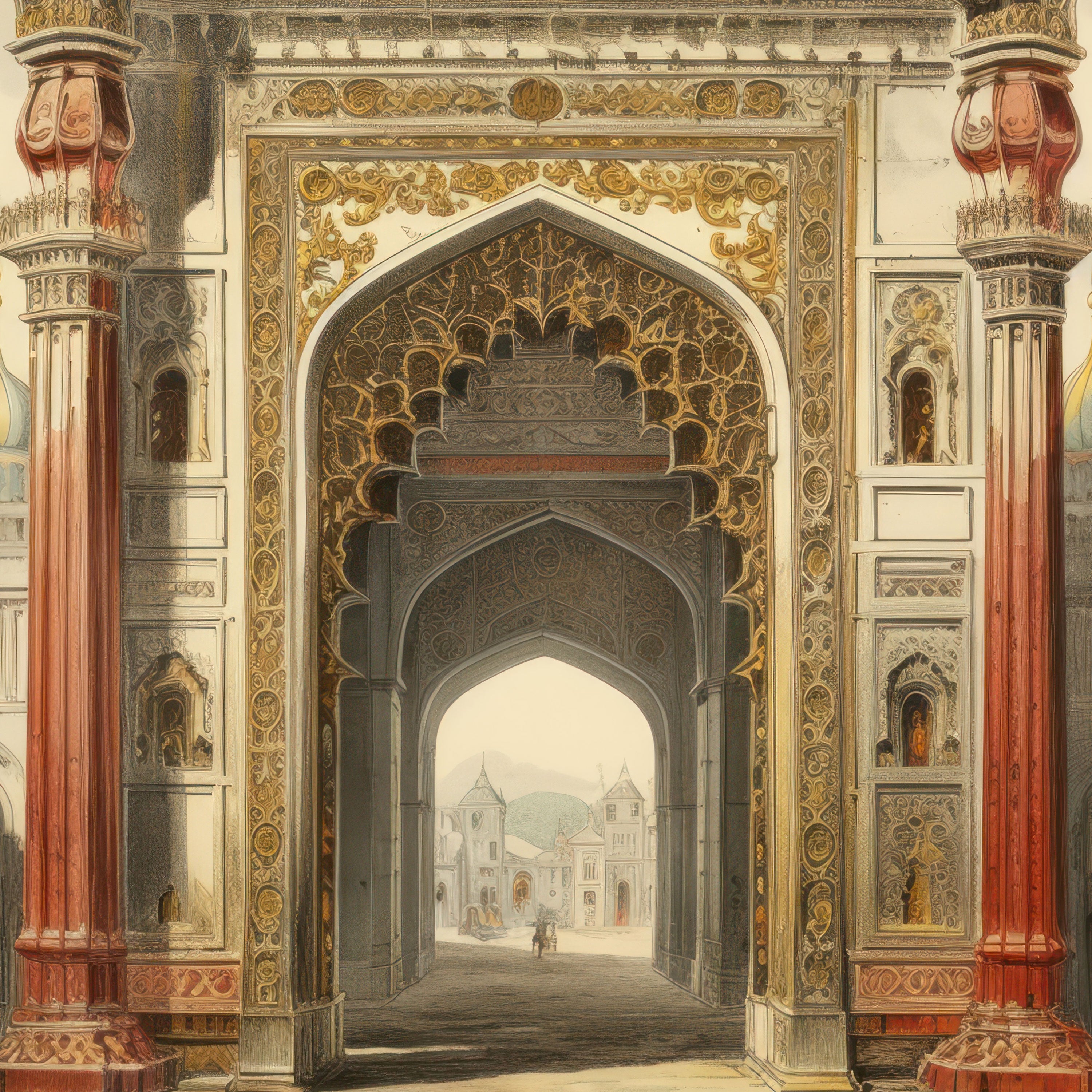 The Royal Passage – Islamic Heritage Gate & Dome Painting.
