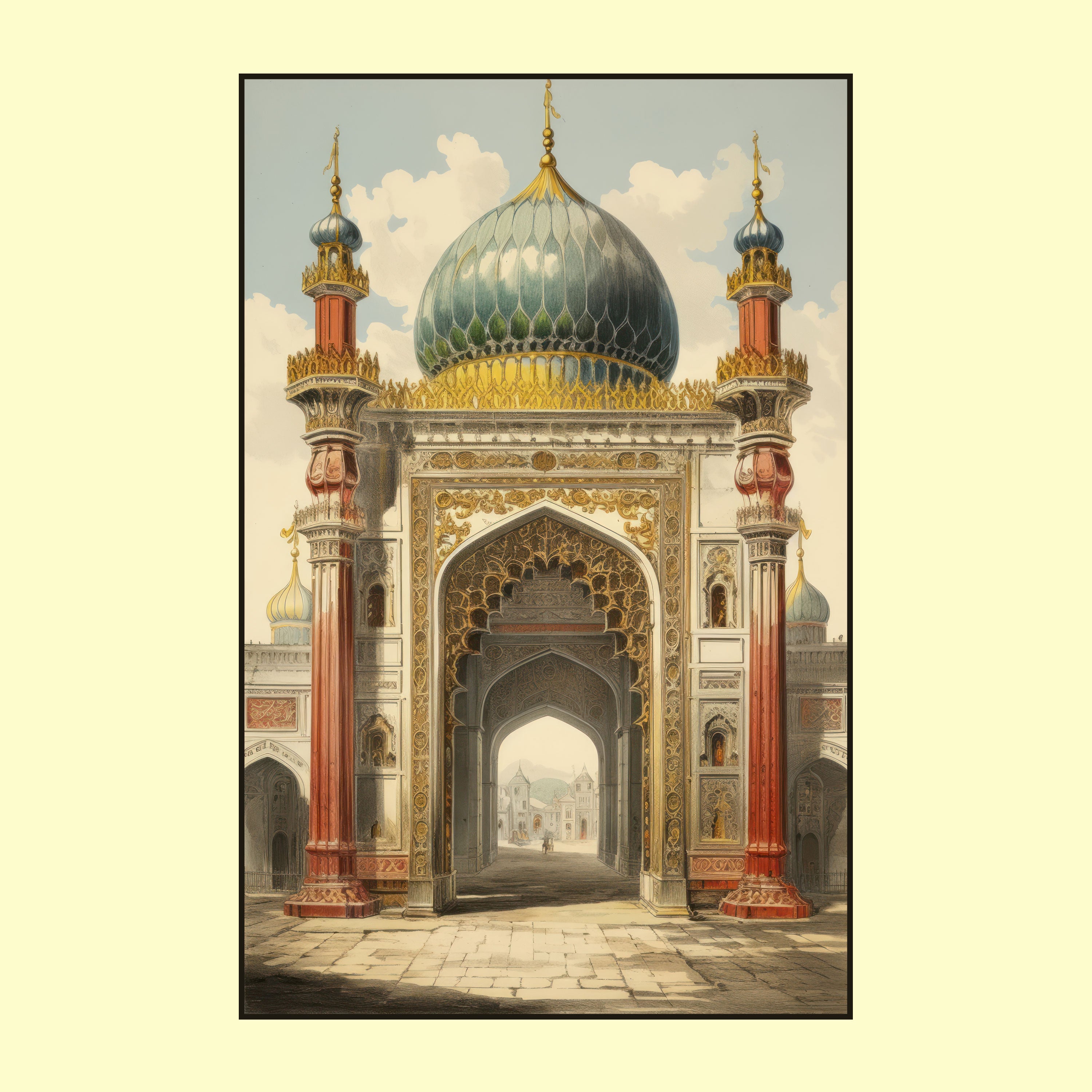 The Royal Passage – Islamic Heritage Gate & Dome Painting.