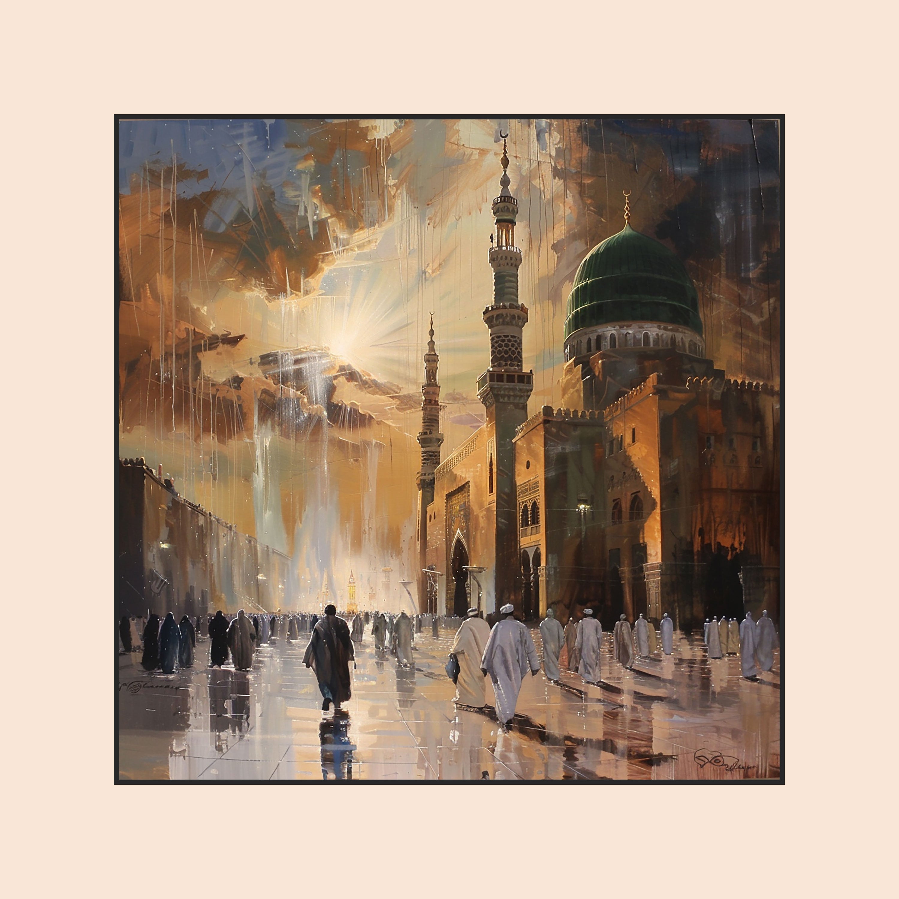 Light of Madinah – The Prophet’s Mosque at Dawn.