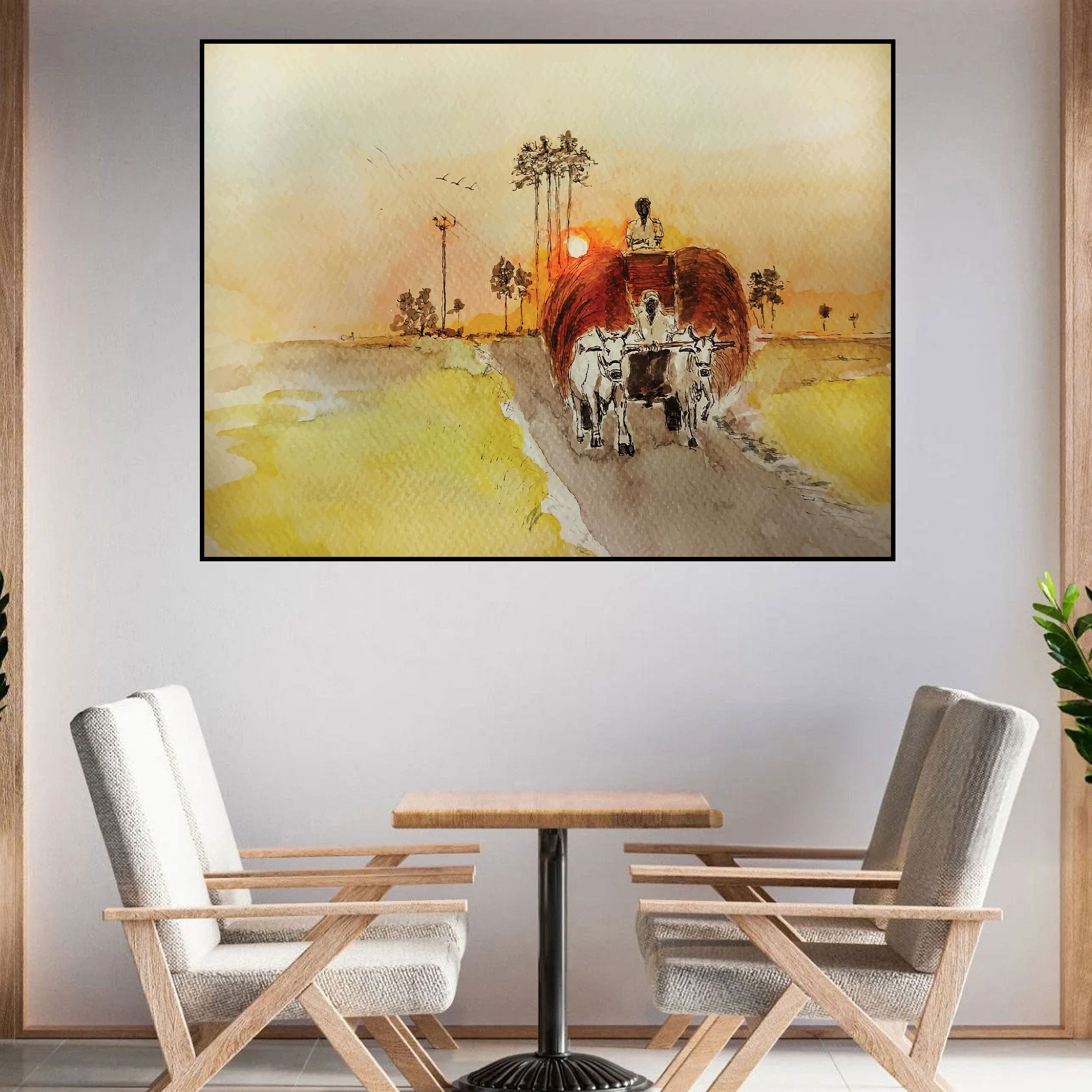 Golden Journey: Abstract Spiritual Art by Krutik.