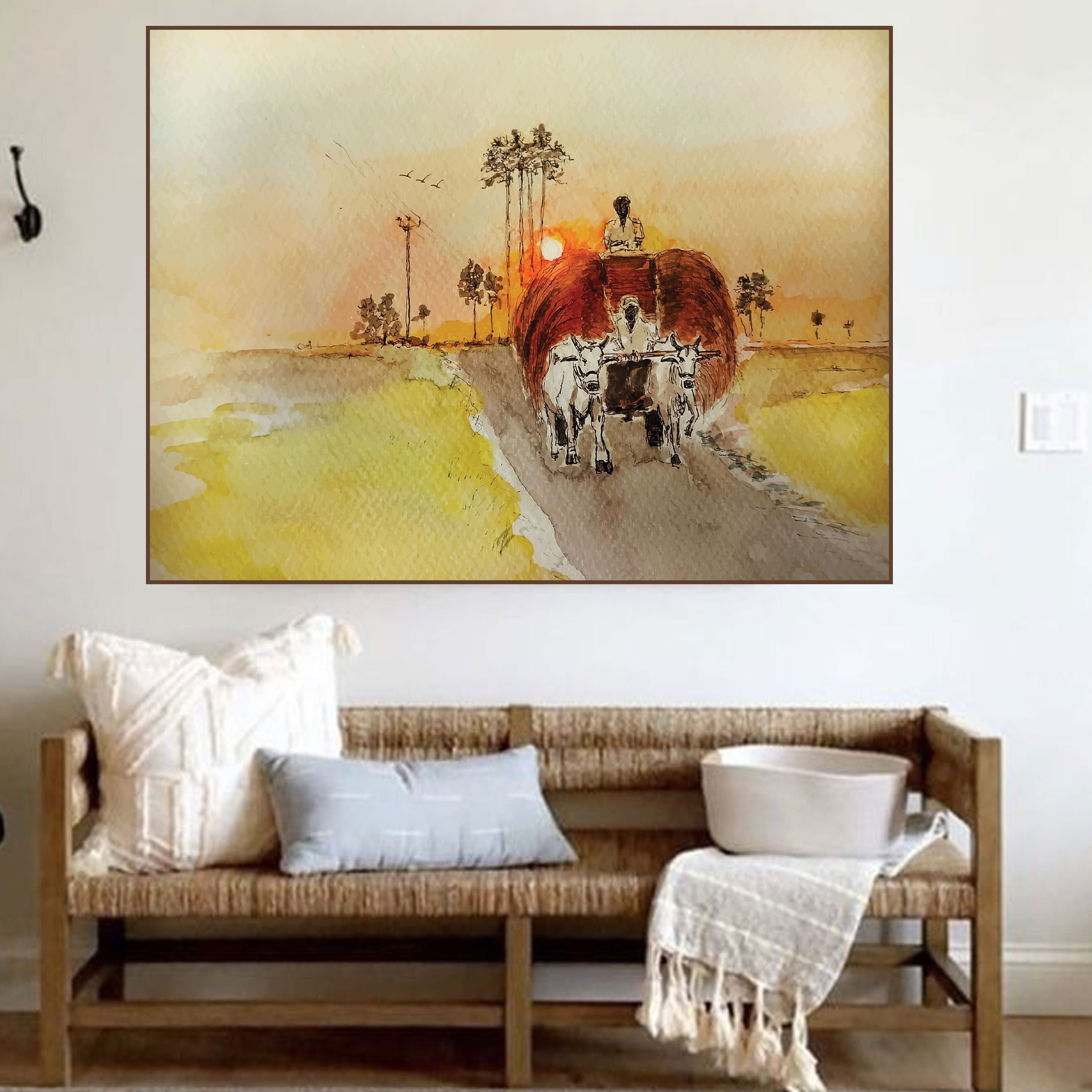 Golden Journey: Abstract Spiritual Art by Krutik.