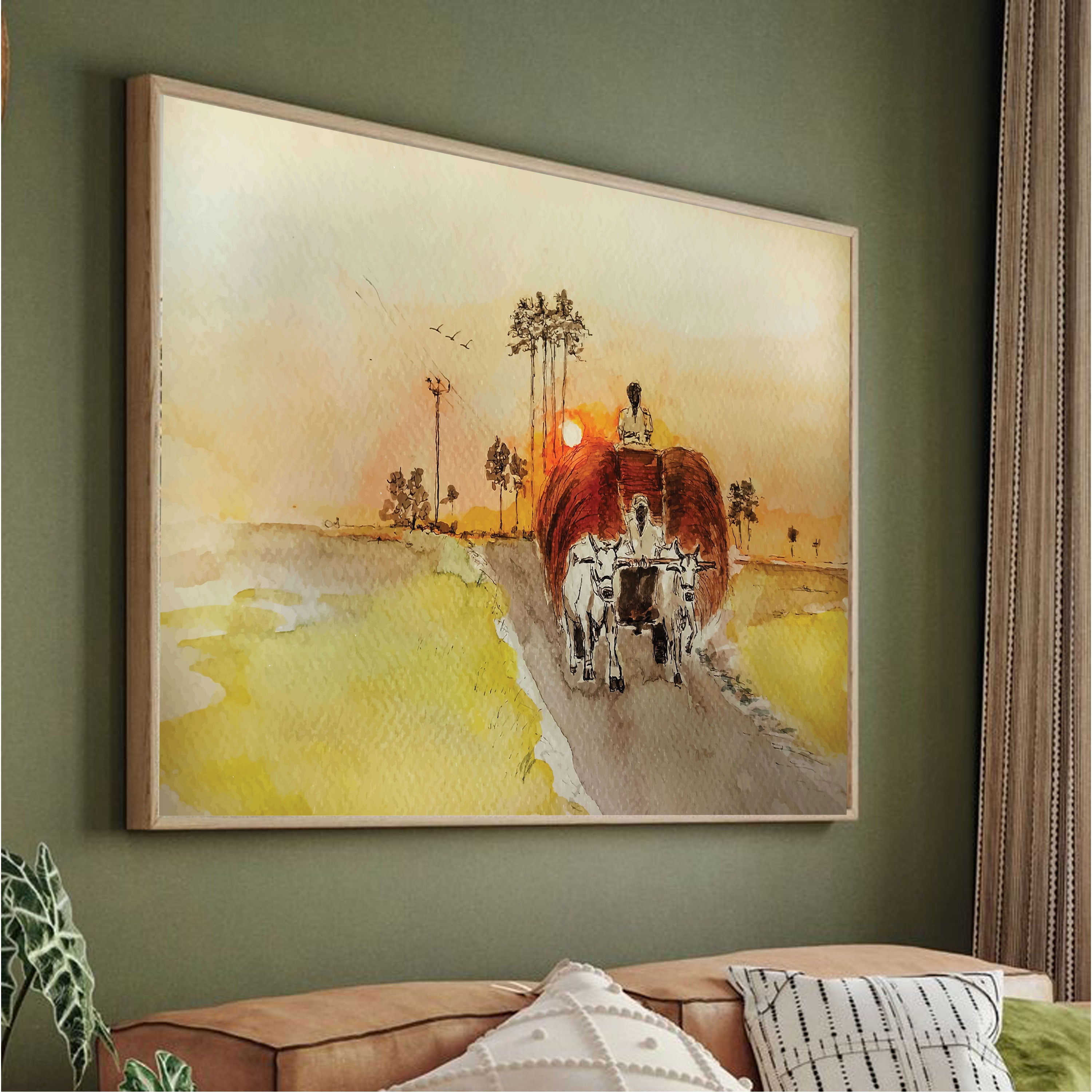 Golden Journey: Abstract Spiritual Art by Krutik.