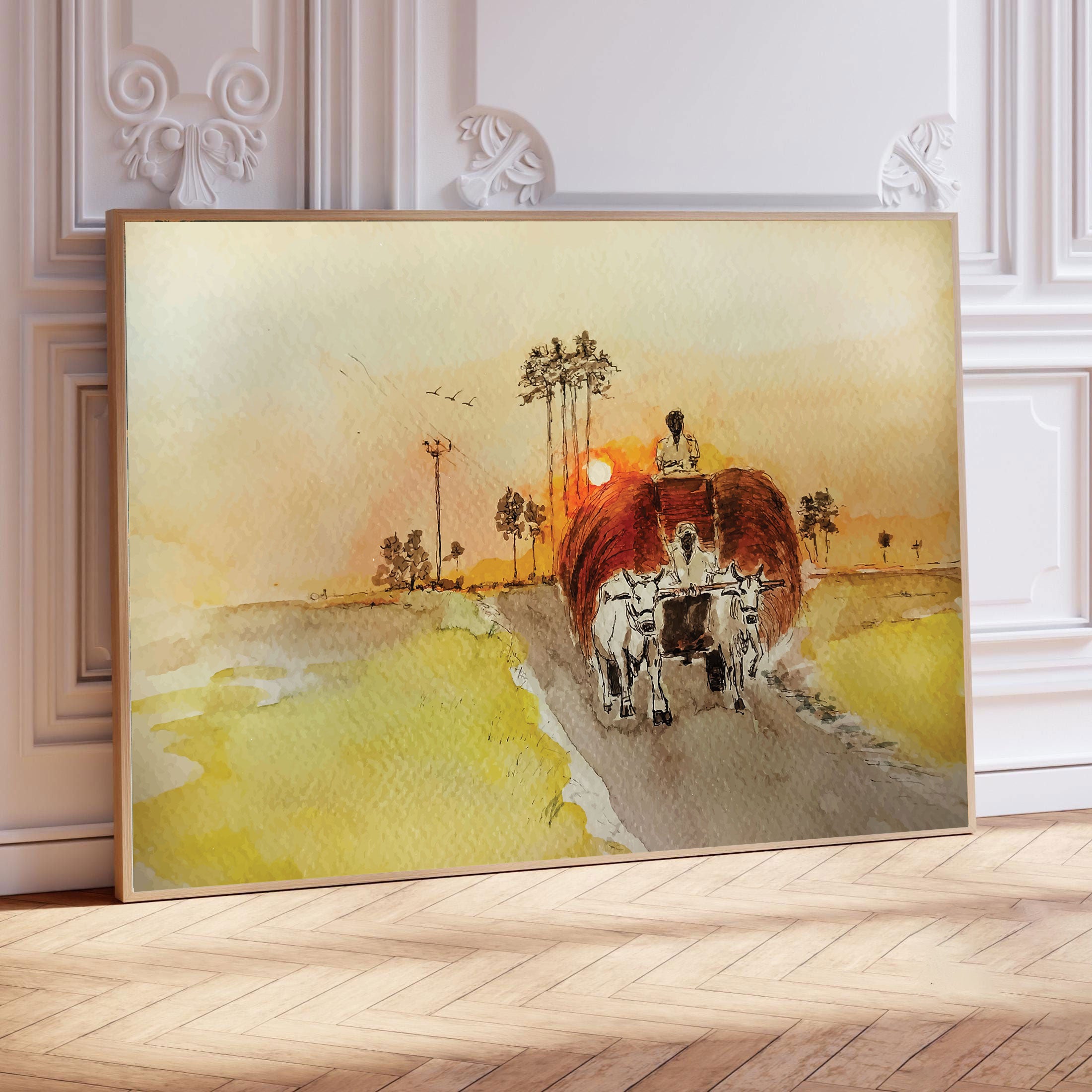 Golden Journey: Abstract Spiritual Art by Krutik.