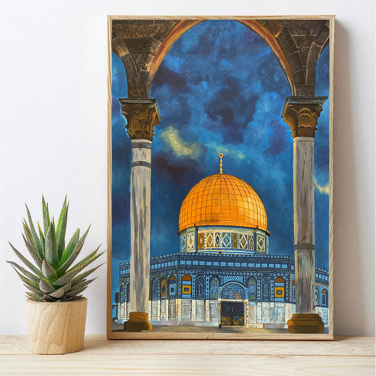 Golden Domes & Geometric Grace — Krutik’s Islamic Architecture Art Collection.