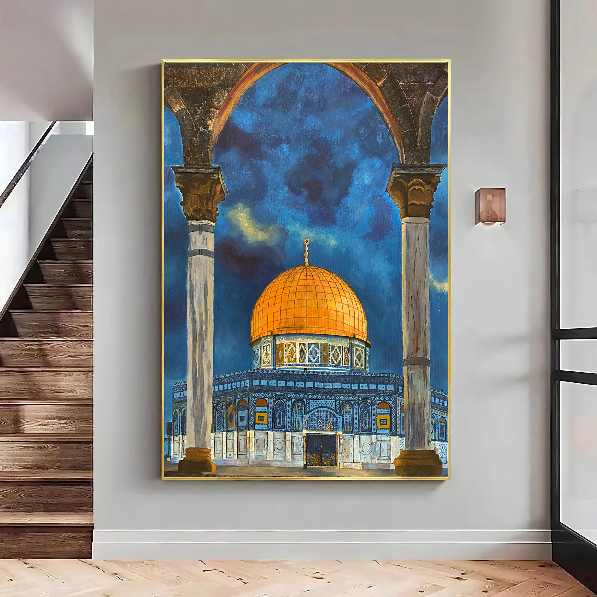 Golden Domes & Geometric Grace — Krutik’s Islamic Architecture Art Collection.