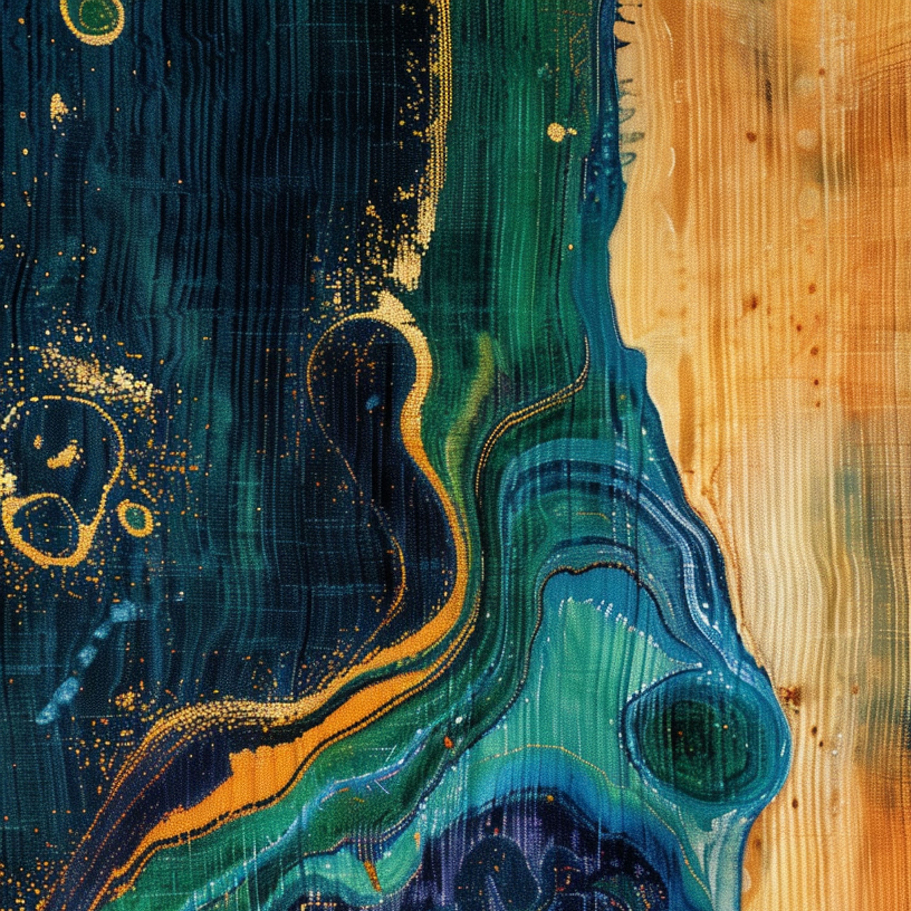 Tides of Thought – Fluid Abstract Expressionist Art by Krutik.