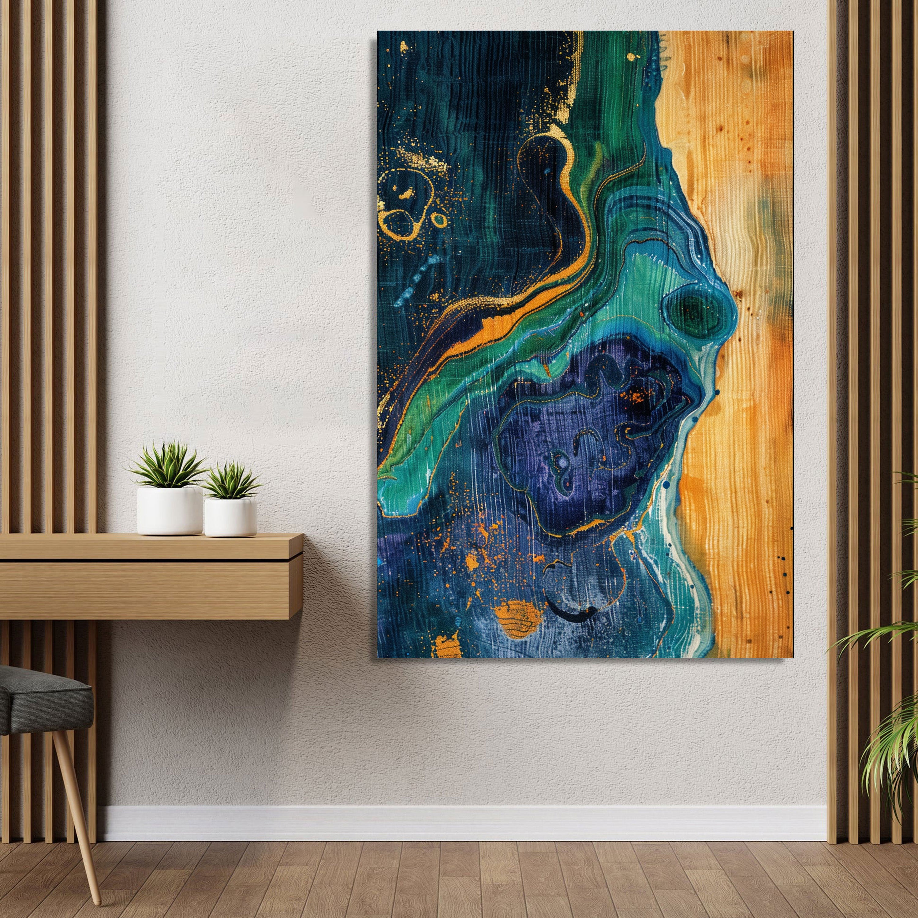 Tides of Thought – Fluid Abstract Expressionist Art by Krutik.