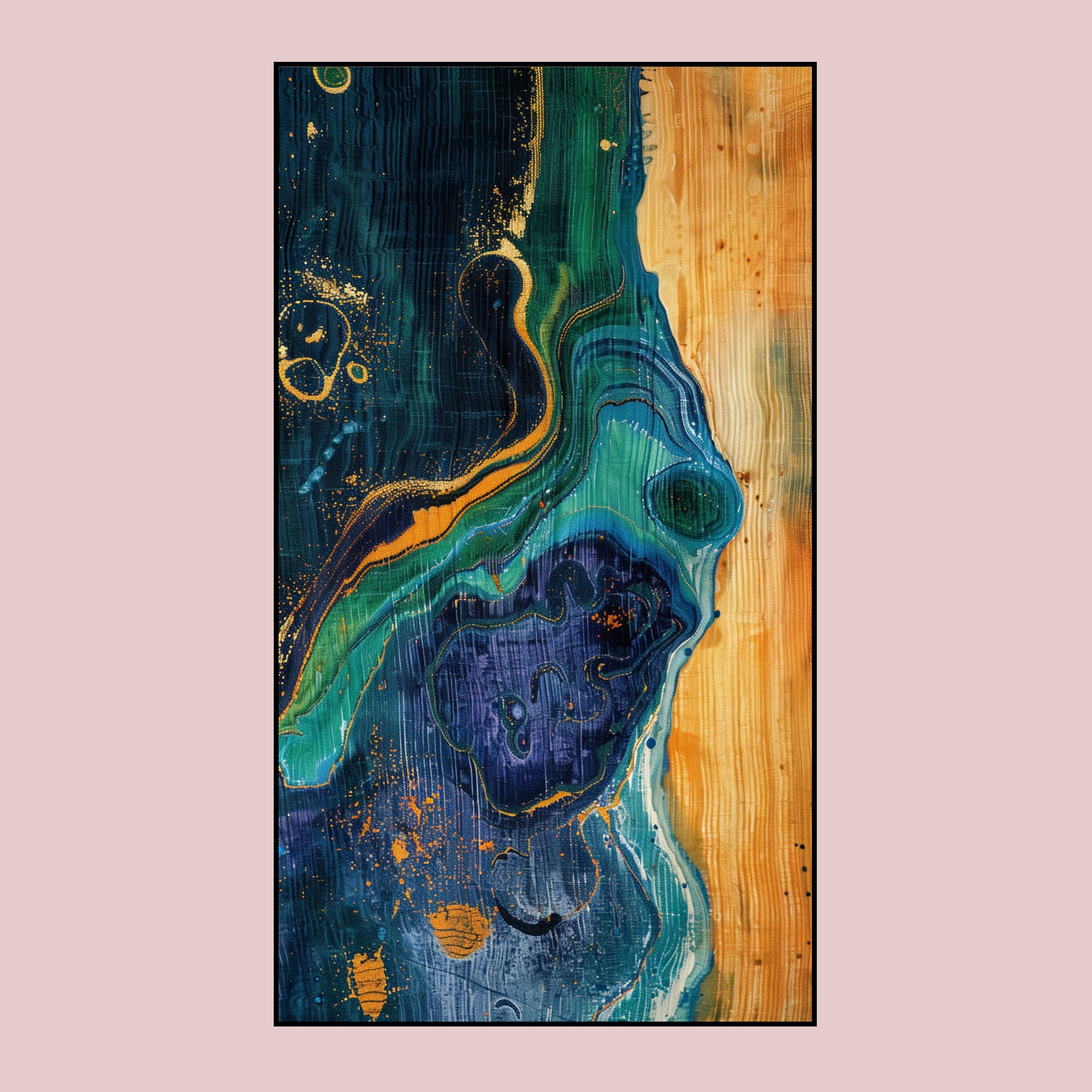 Tides of Thought – Fluid Abstract Expressionist Art by Krutik.