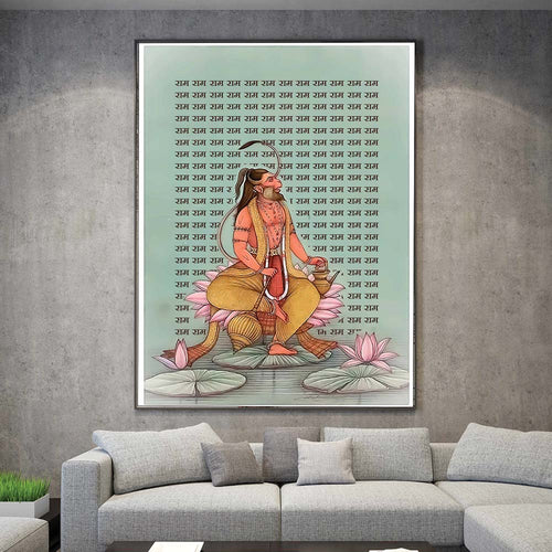 Fearless and Invincible Lord Hanuman Painting.