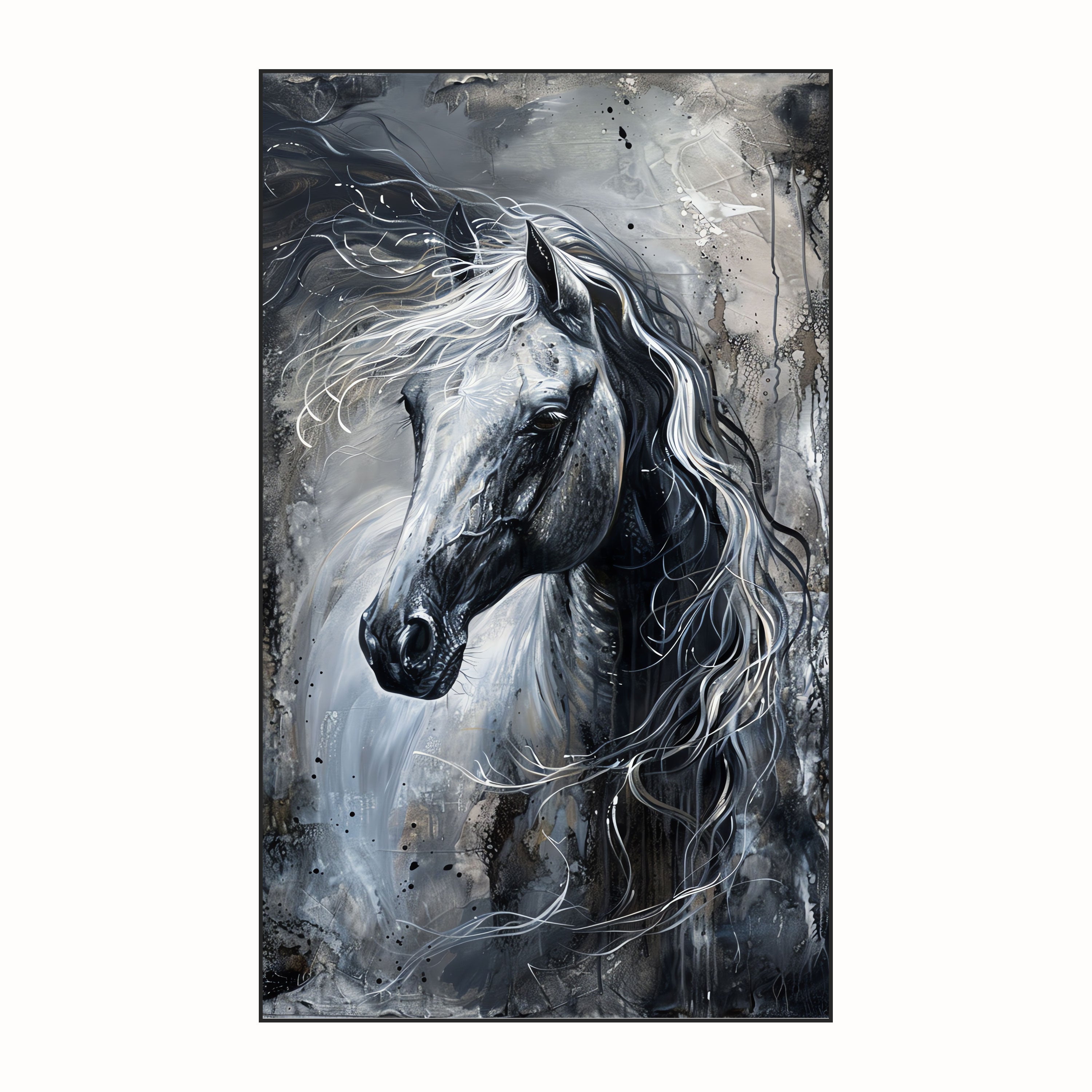 Ethereal Spirits: Abstract Horse Portrait by Krutik