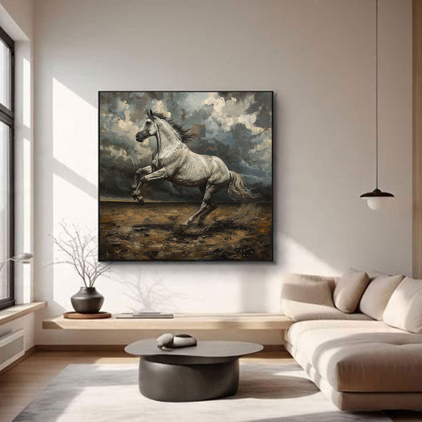 Storm's Rebellion: Rearing White Stallion by Krutik.