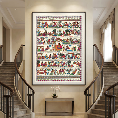 Hanuman Chalisa Vastu Painting – A Divine Protector for Your Sacred Space