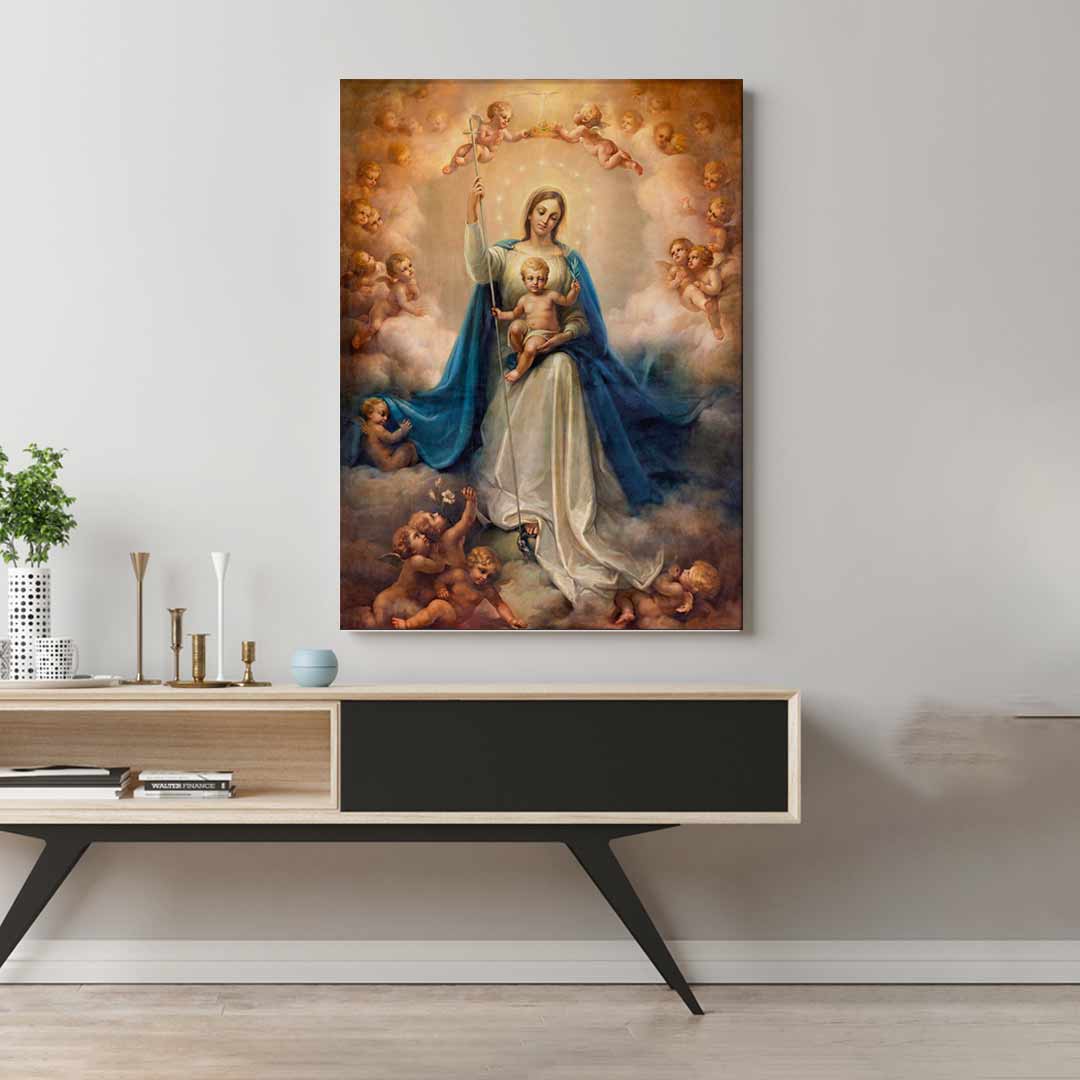 Queen of Heaven – Madonna and Child Surrounded by Angels.