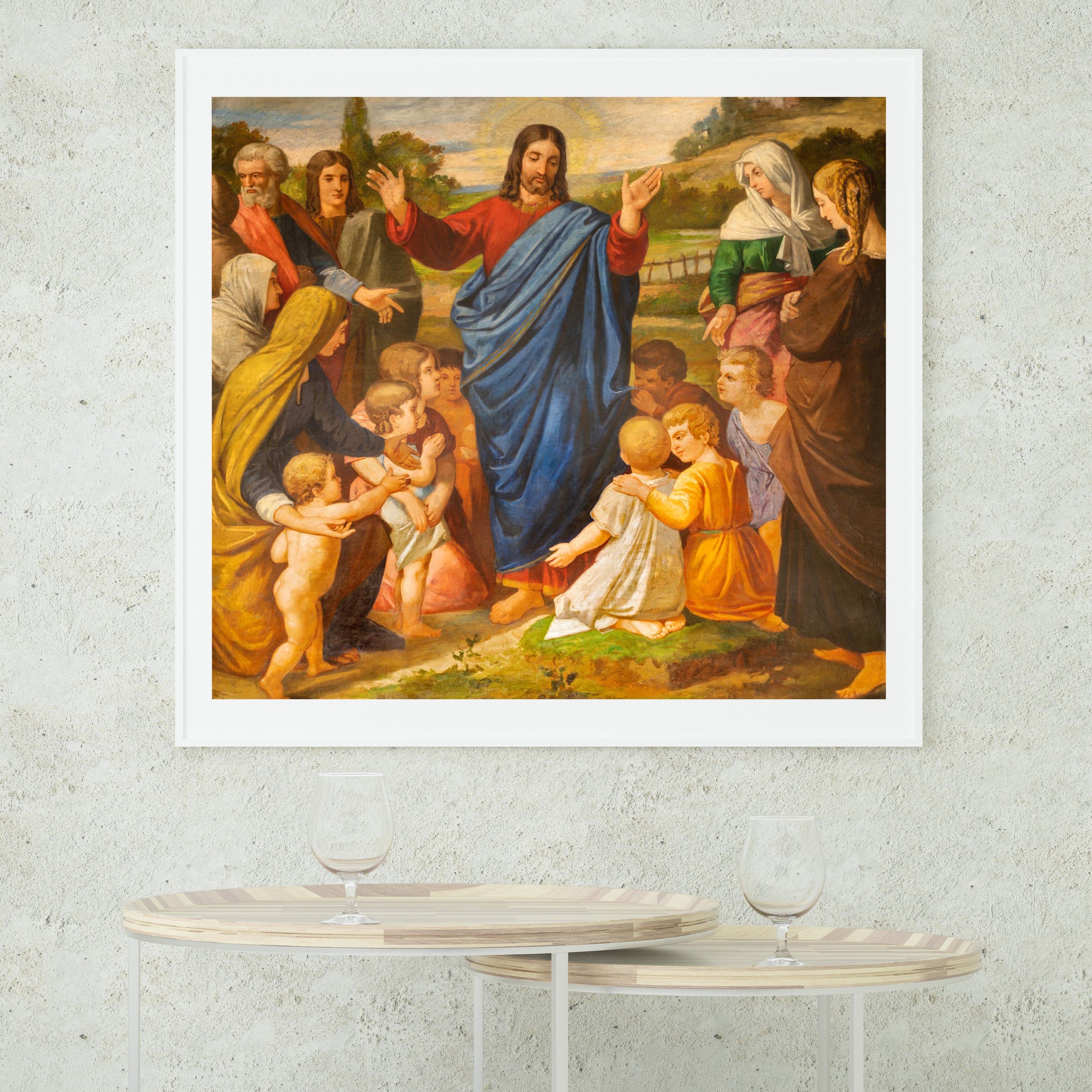 Jesus Blesses the Children: Embracing Innocence and Faith.