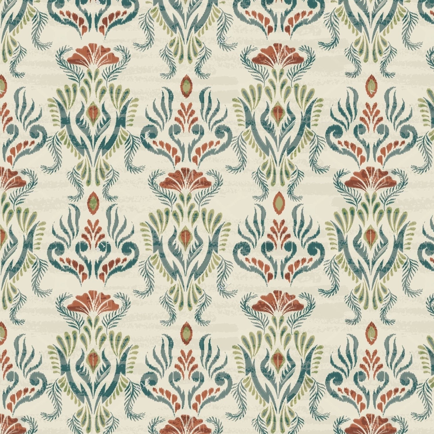 Handcrafted Ikat Pattern Wallpaper | Premium Designer Wall Art – Krutik