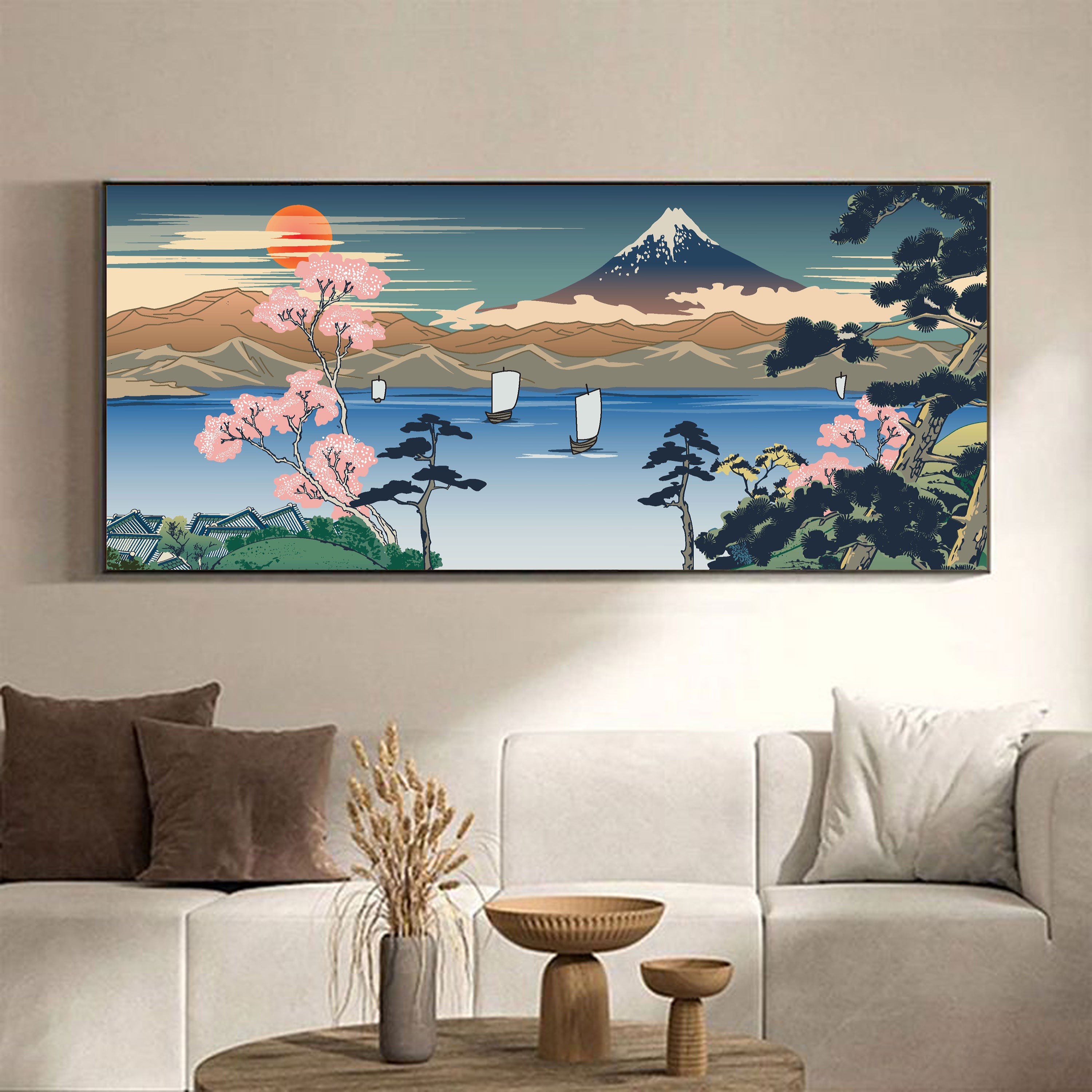 Sakura no Michi – Japanese Scenic Landscape with Mount Fuji & Cherry Blossoms.