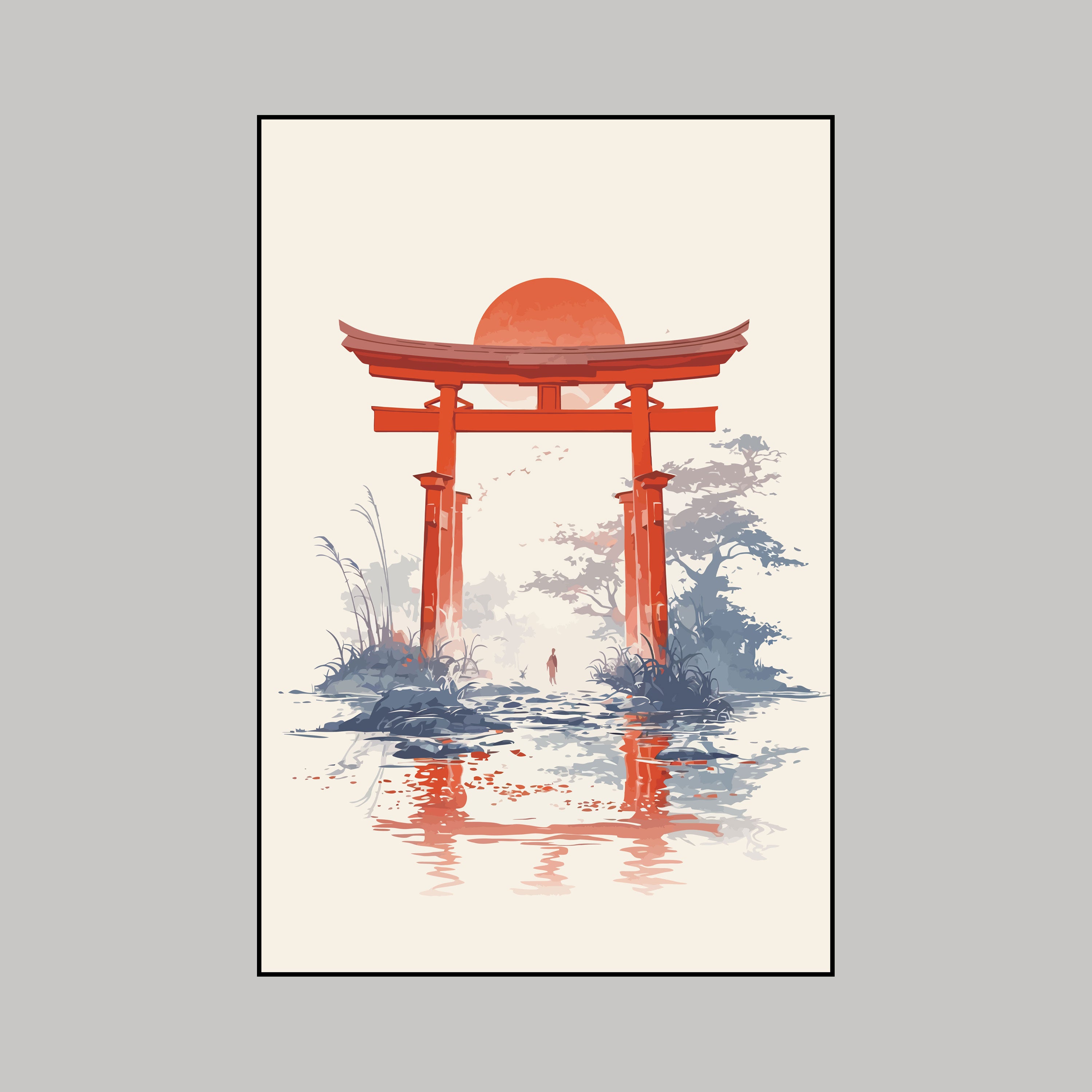 Torii no Michi – Sacred Gateway Japanese Spiritual Wall Art.