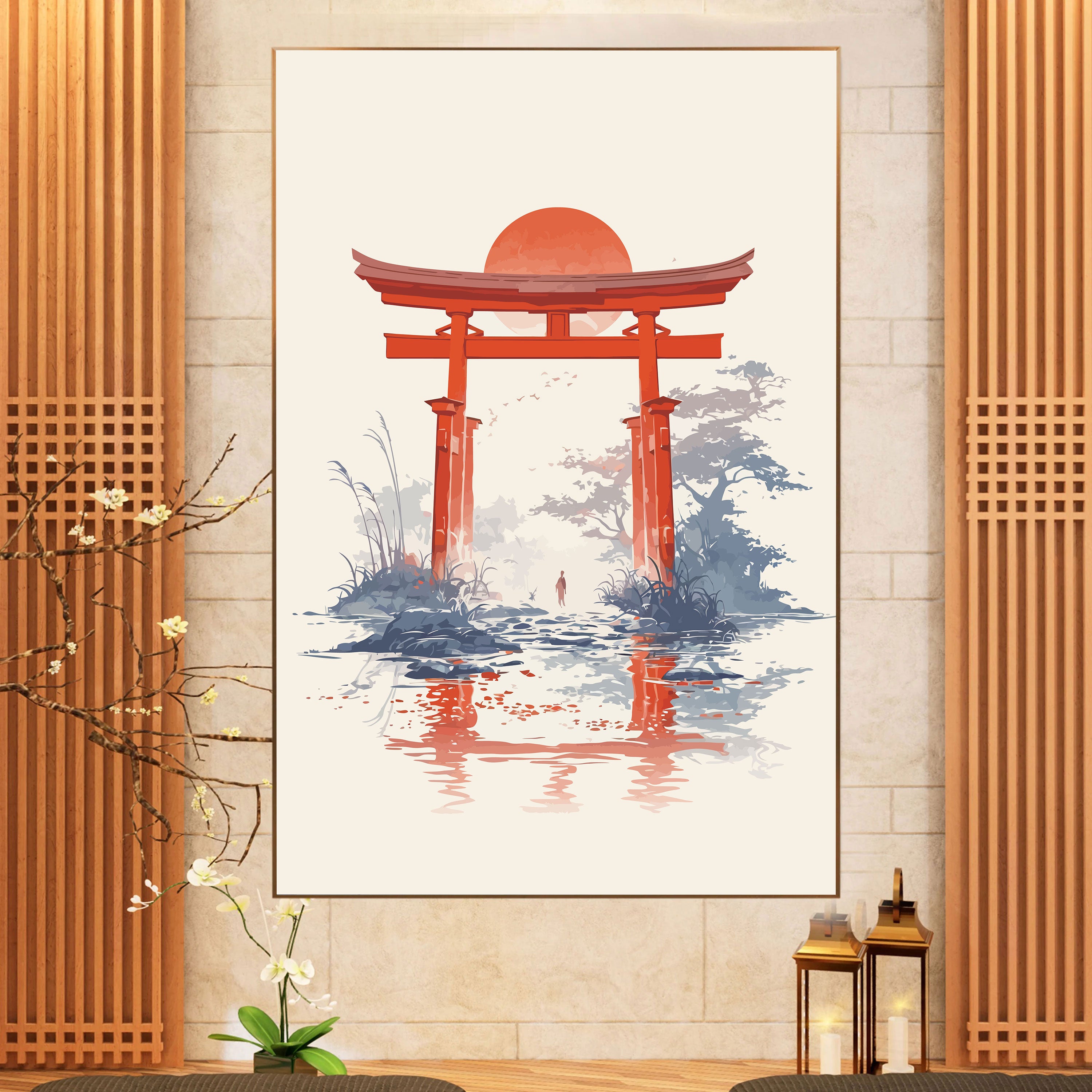 Torii no Michi – Sacred Gateway Japanese Spiritual Wall Art.