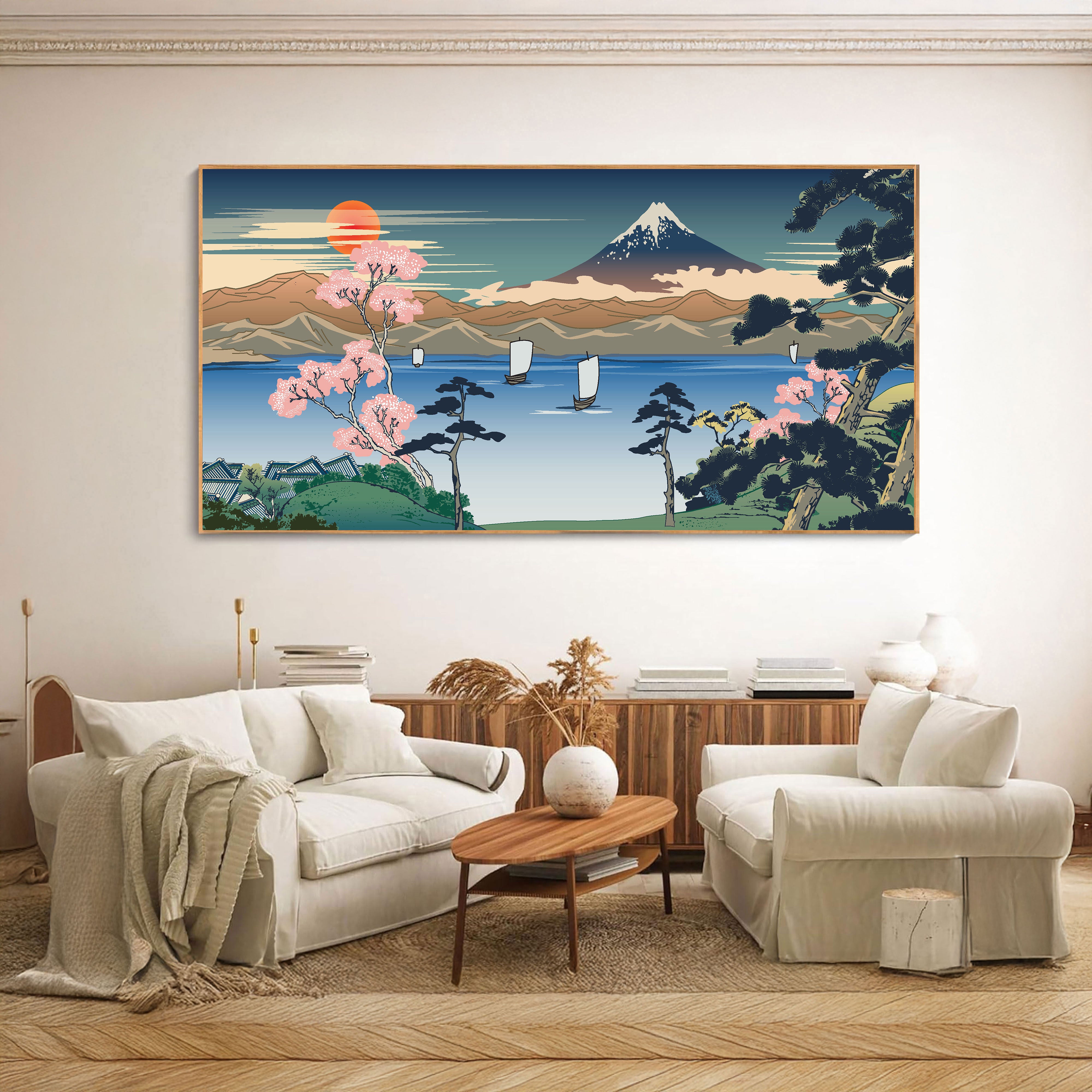 Sakura no Michi – Japanese Scenic Landscape with Mount Fuji & Cherry Blossoms.