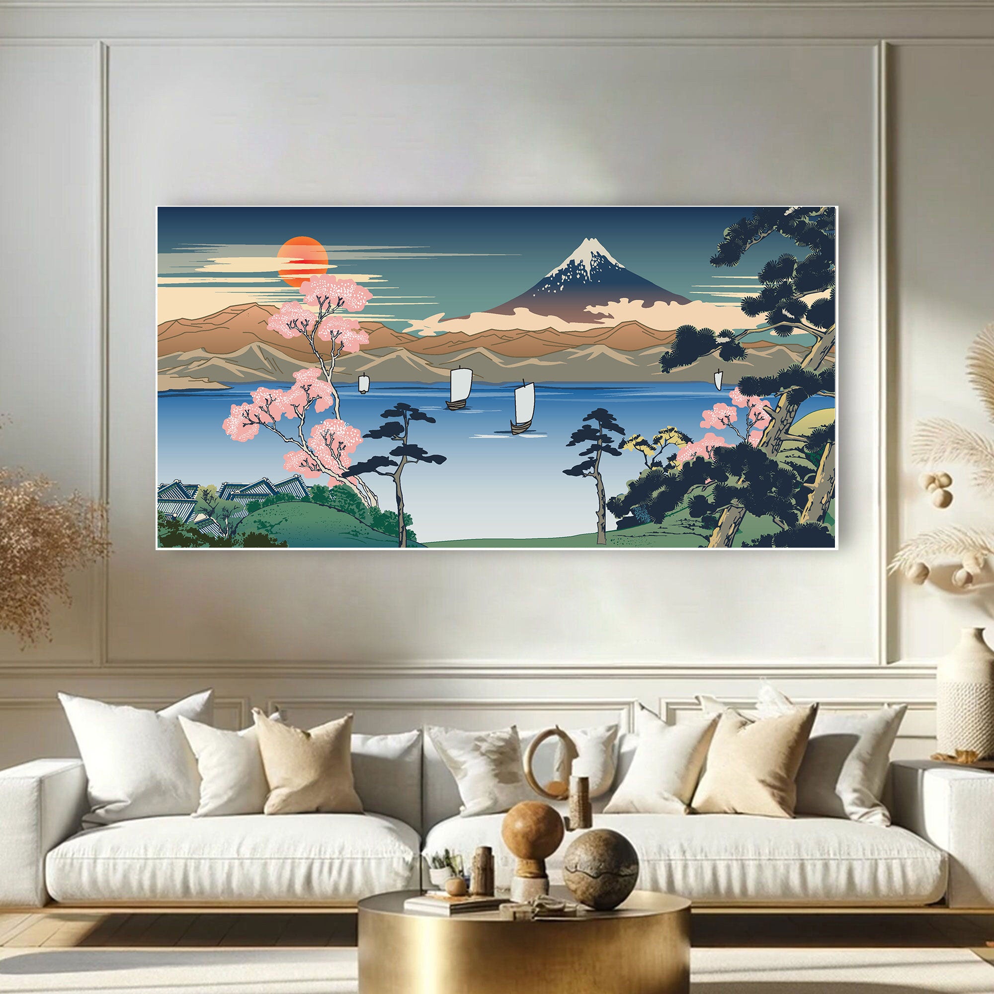 Sakura no Michi – Japanese Scenic Landscape with Mount Fuji & Cherry Blossoms.