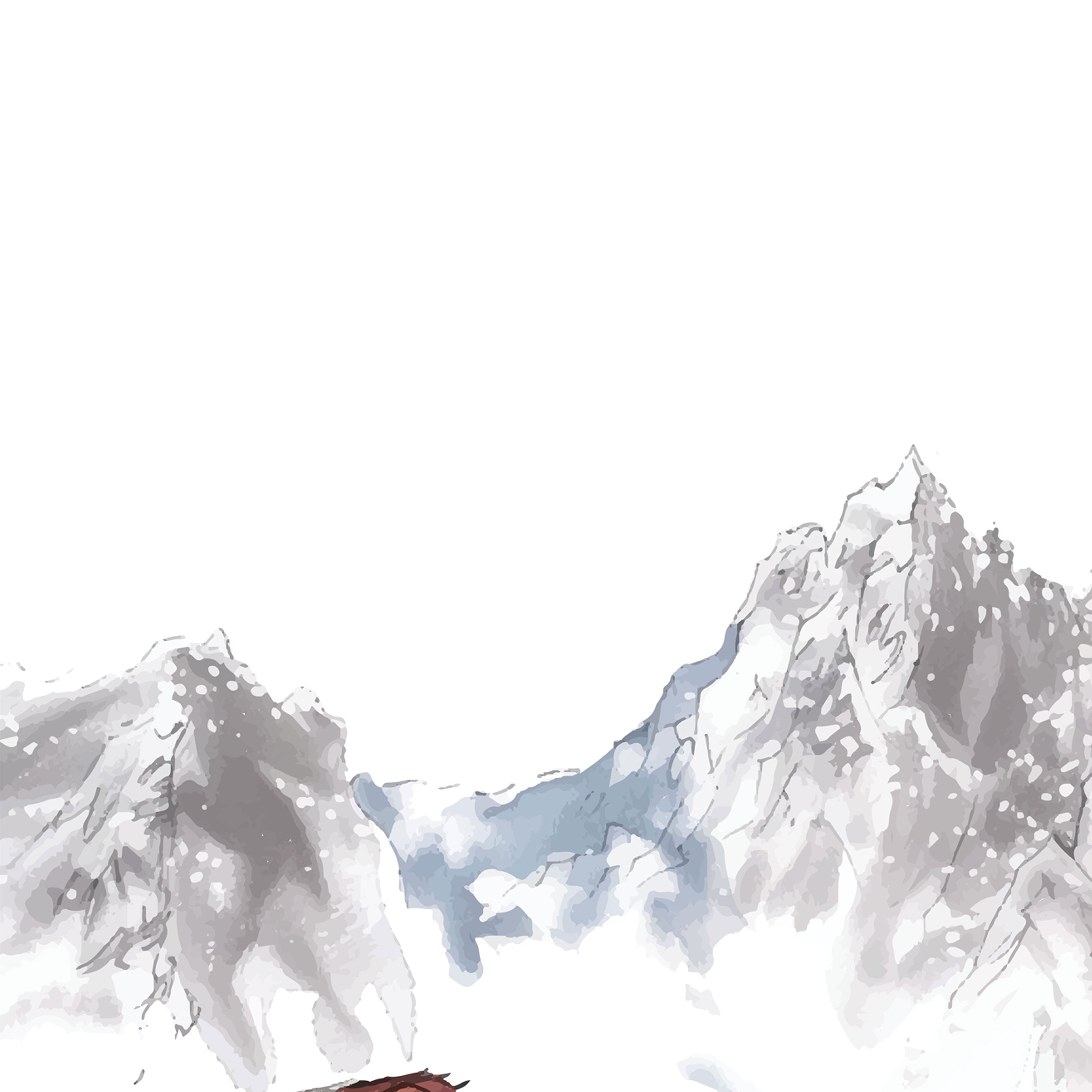 Yuki no Onna – Japanese Woman in Kimono with Snowy Mountains Wall Art.