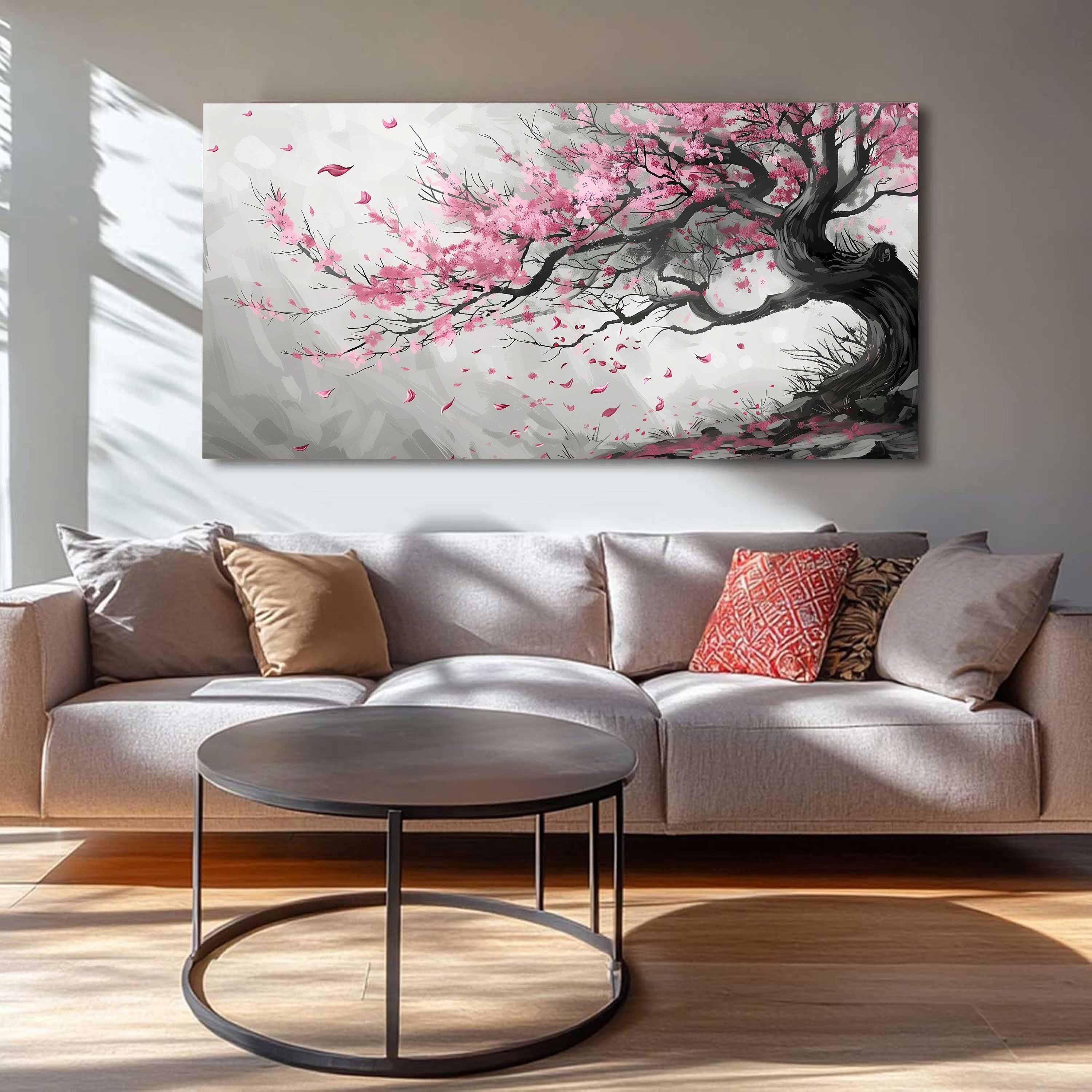 Haru no Kaze – Japanese Cherry Blossom Tree Wall Art.