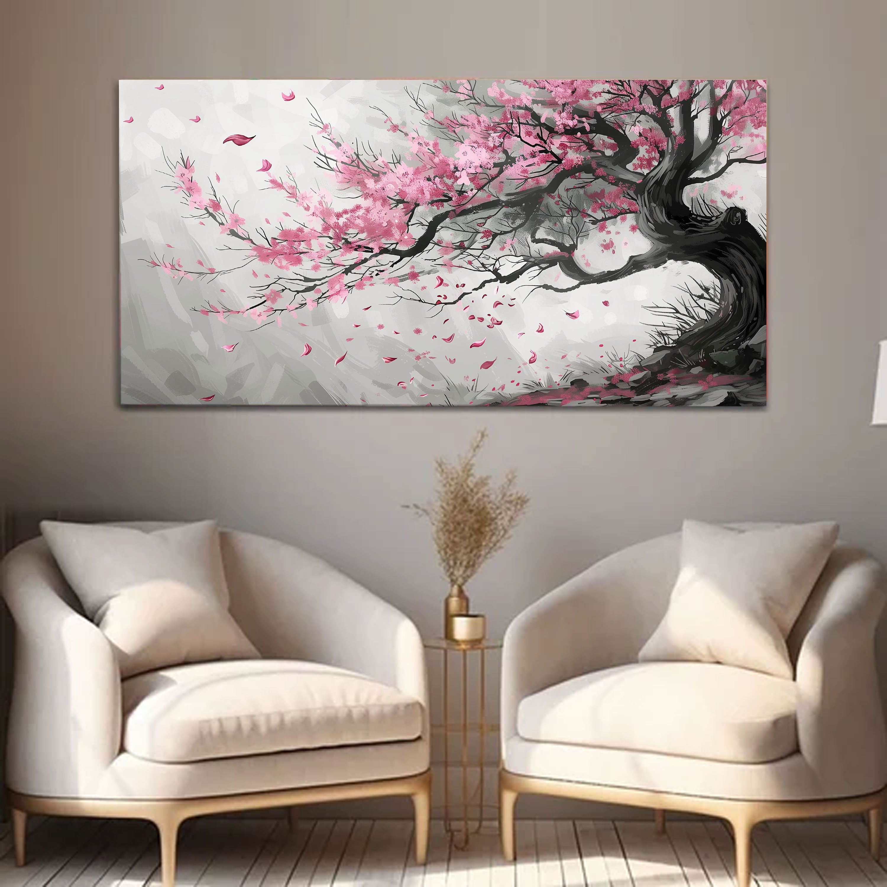 Haru no Kaze – Japanese Cherry Blossom Tree Wall Art.