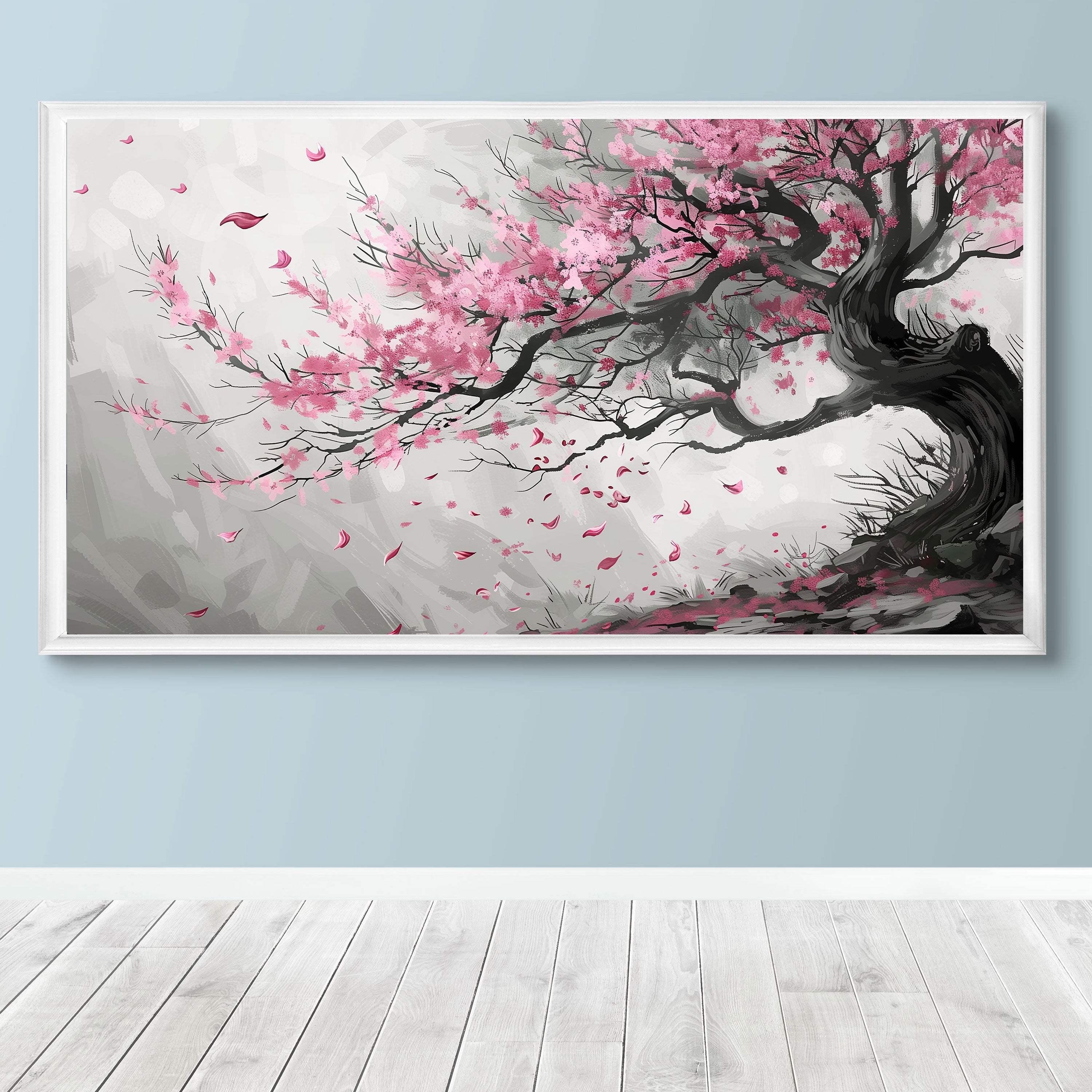Haru no Kaze – Japanese Cherry Blossom Tree Wall Art.