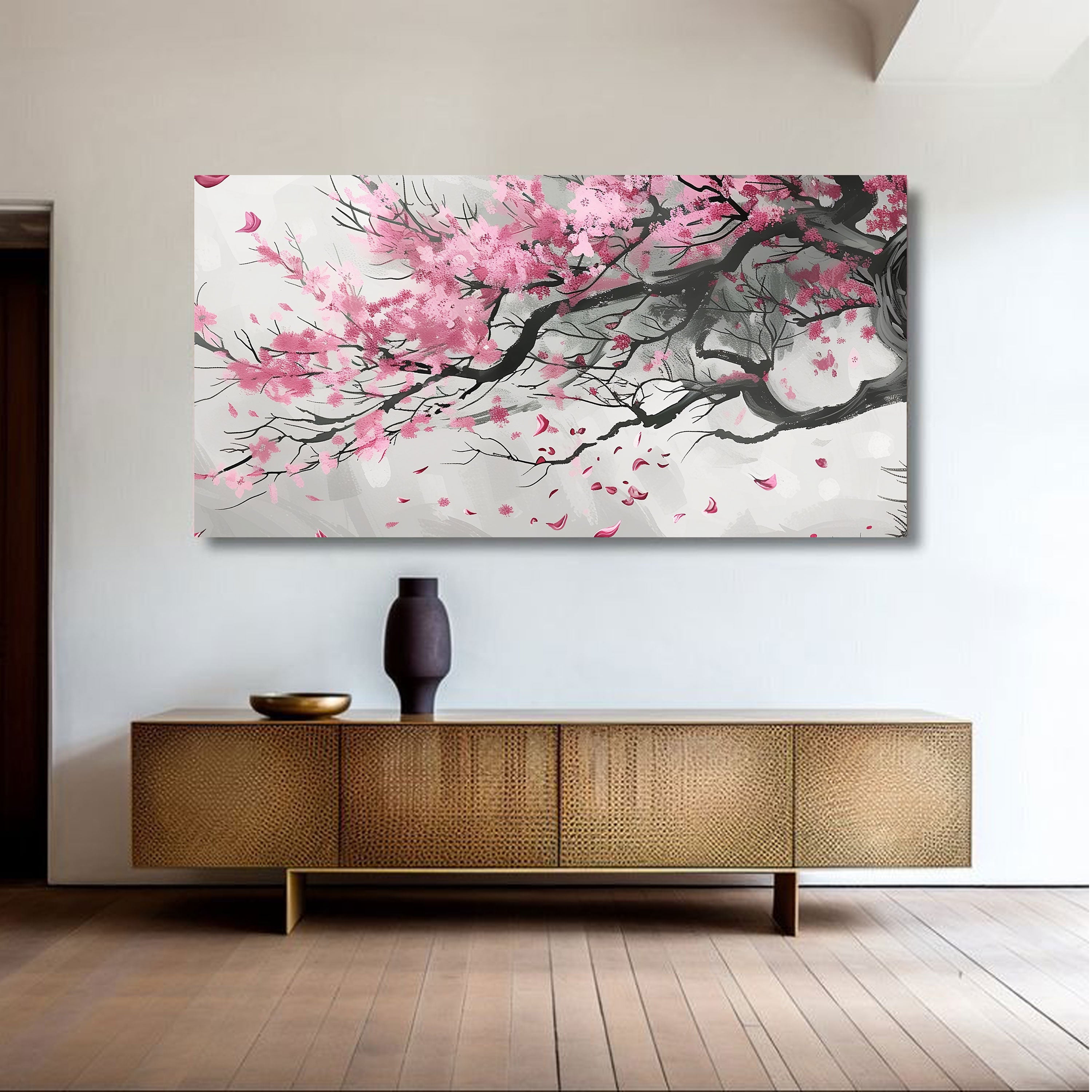Haru no Kaze – Japanese Cherry Blossom Tree Wall Art.