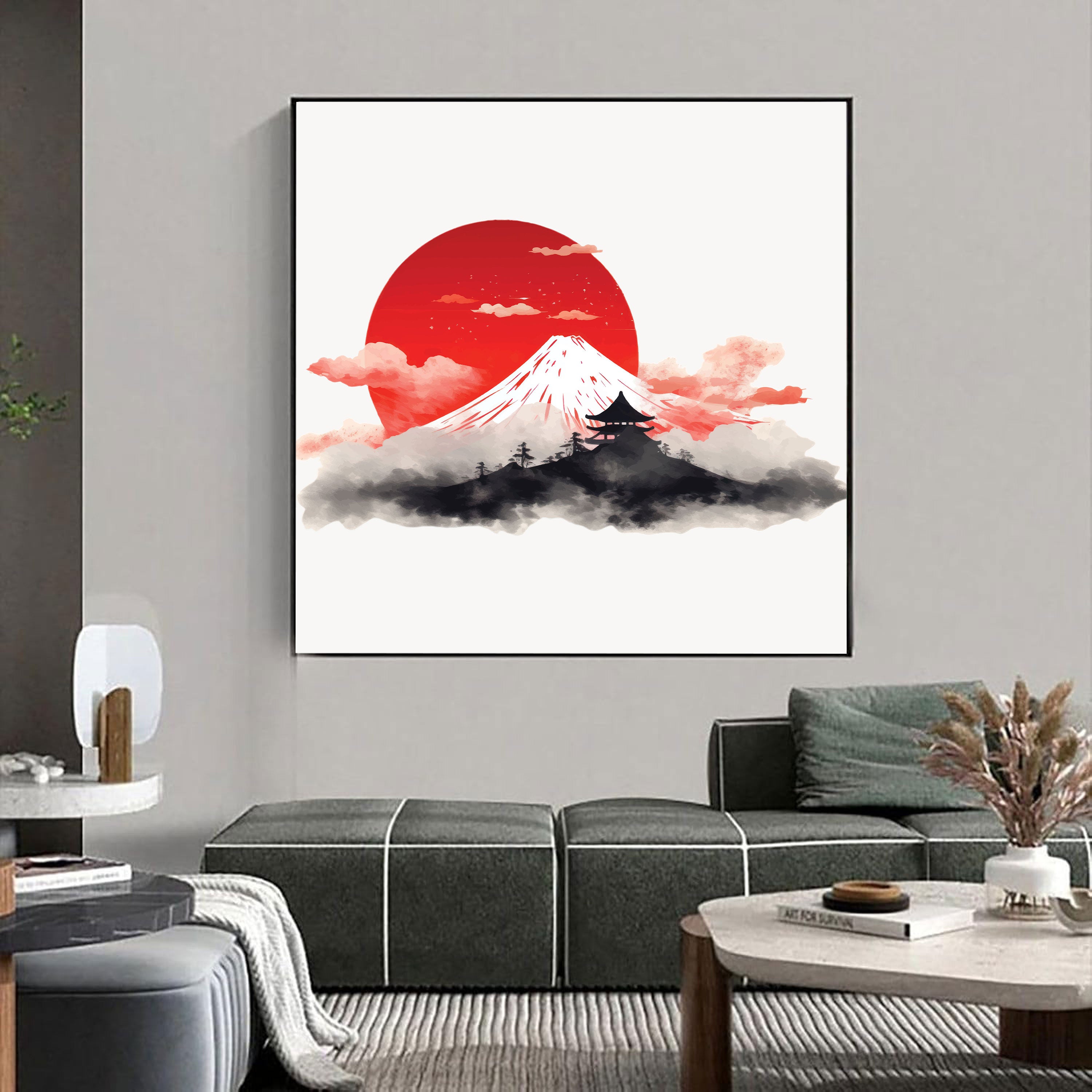 Fuji no Asa – Mount Fuji Sunrise Japanese Landscape Wall Art.
