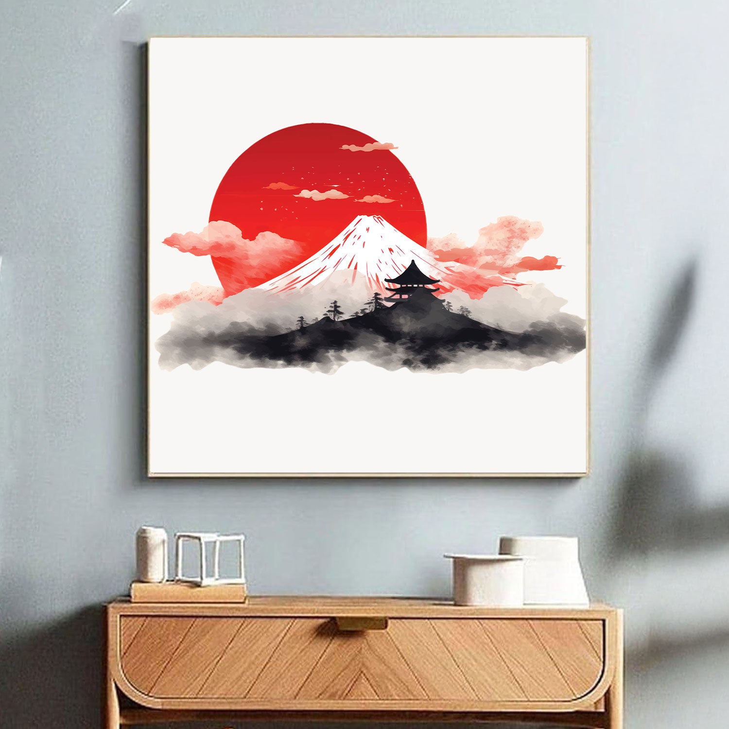 Fuji no Asa – Mount Fuji Sunrise Japanese Landscape Wall Art.