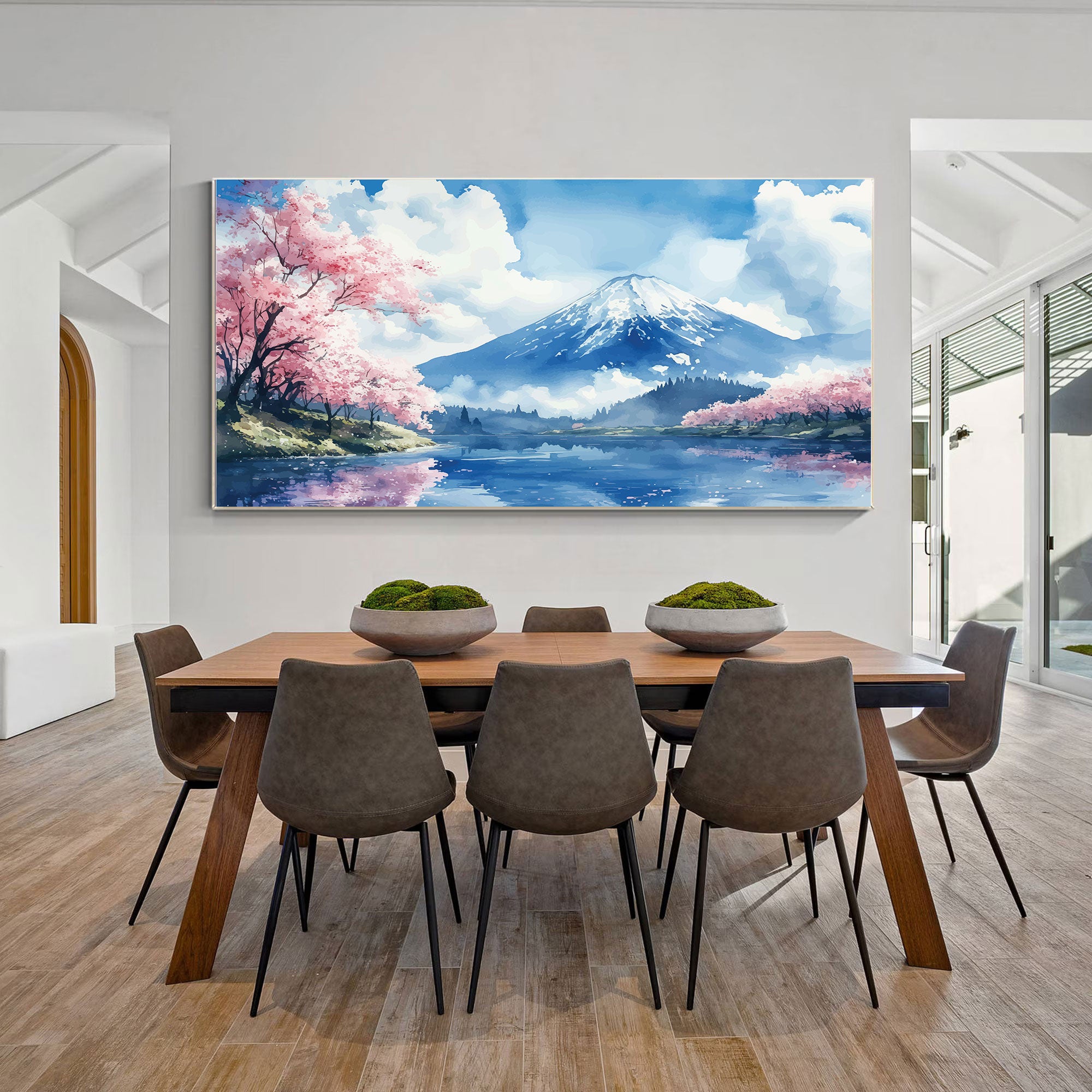 Fuji no Haru – Mount Fuji with Sakura & Lake Japanese Wall Art.