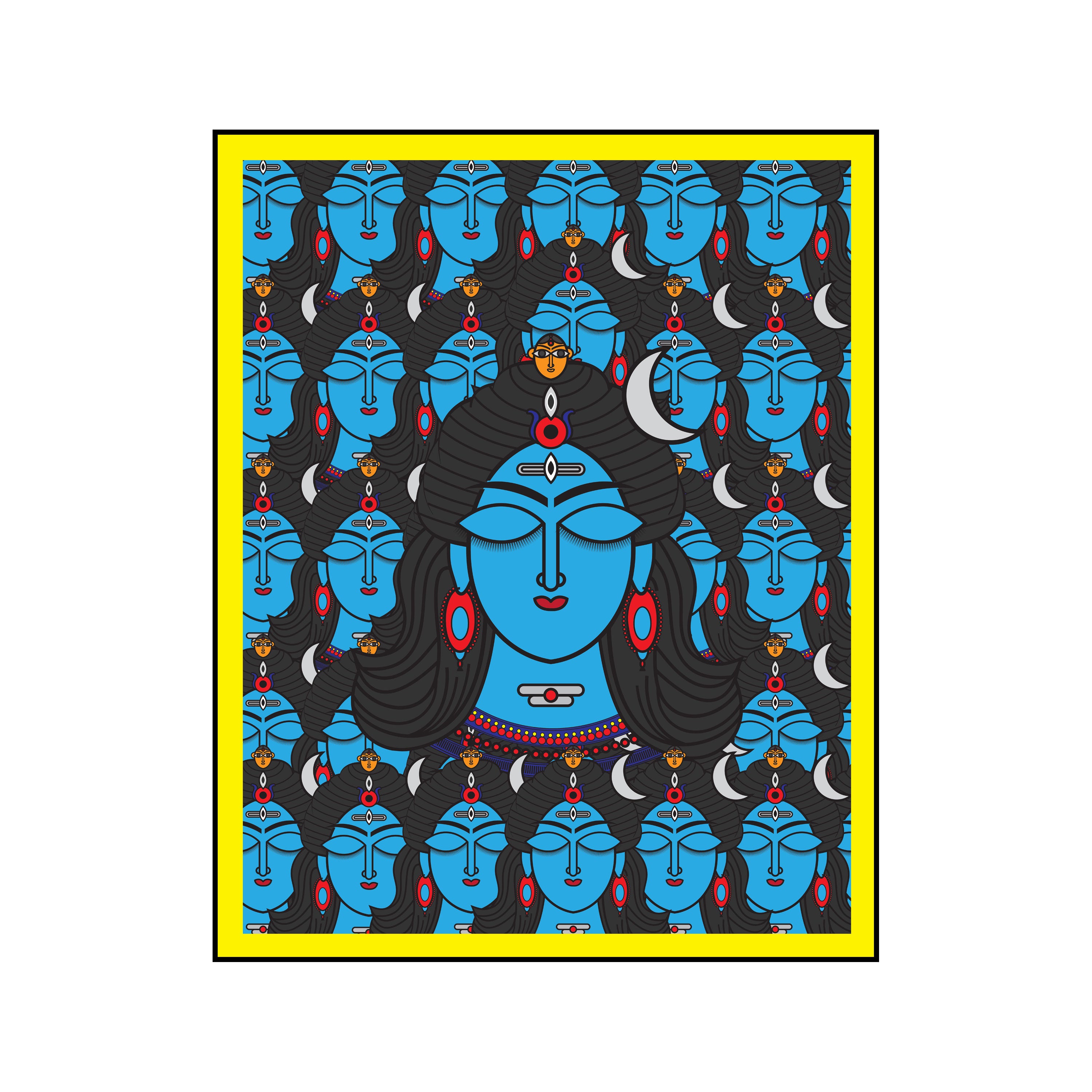 Divine Reflections: Kalighat Spiritual Art Collection by Krutik.
