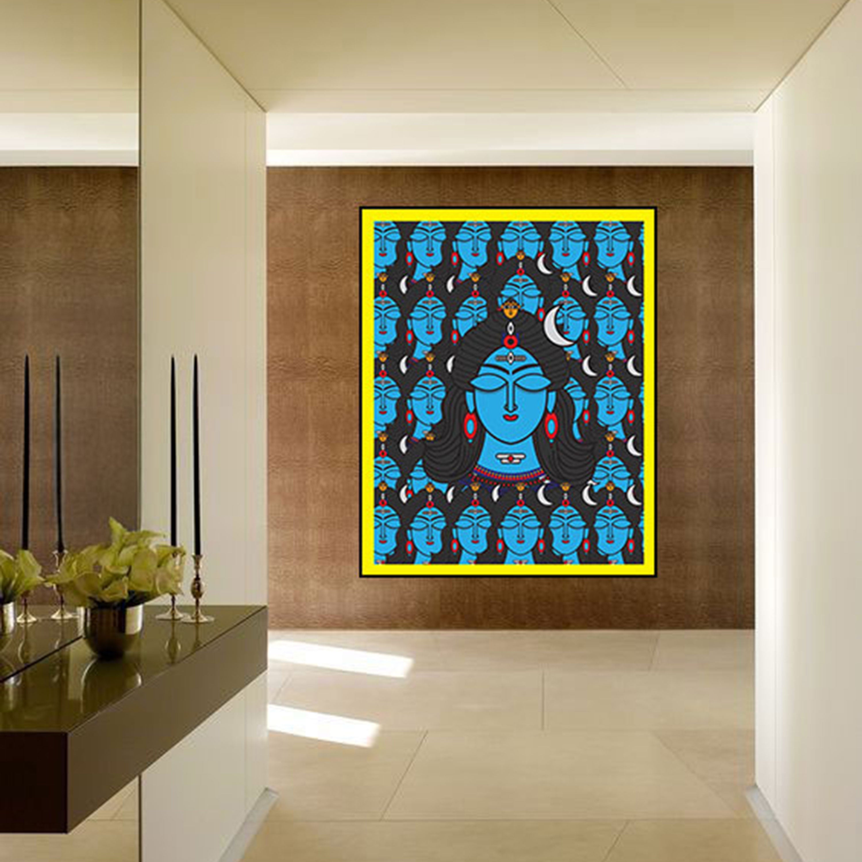 Divine Reflections: Kalighat Spiritual Art Collection by Krutik.