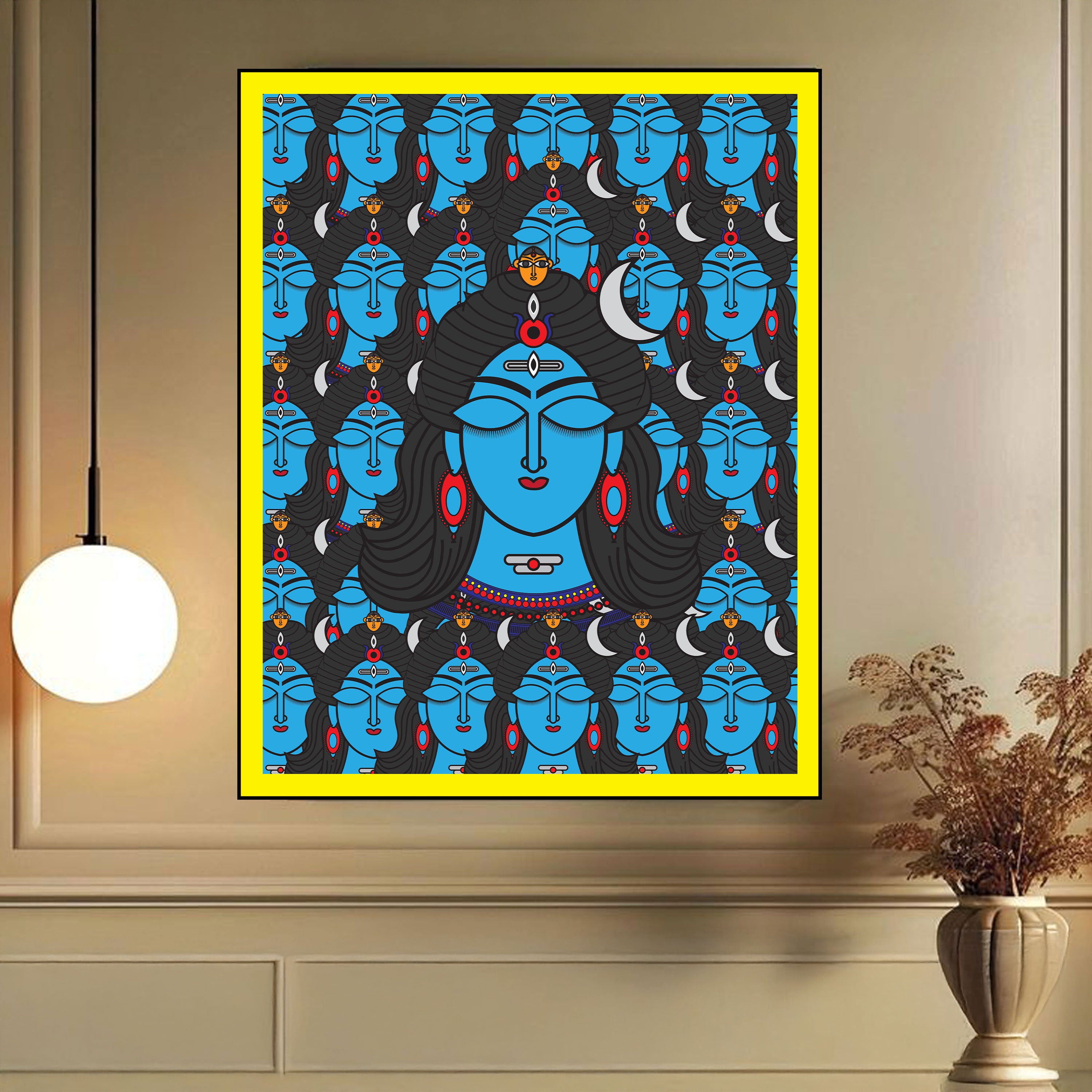 Divine Reflections: Kalighat Spiritual Art Collection by Krutik.