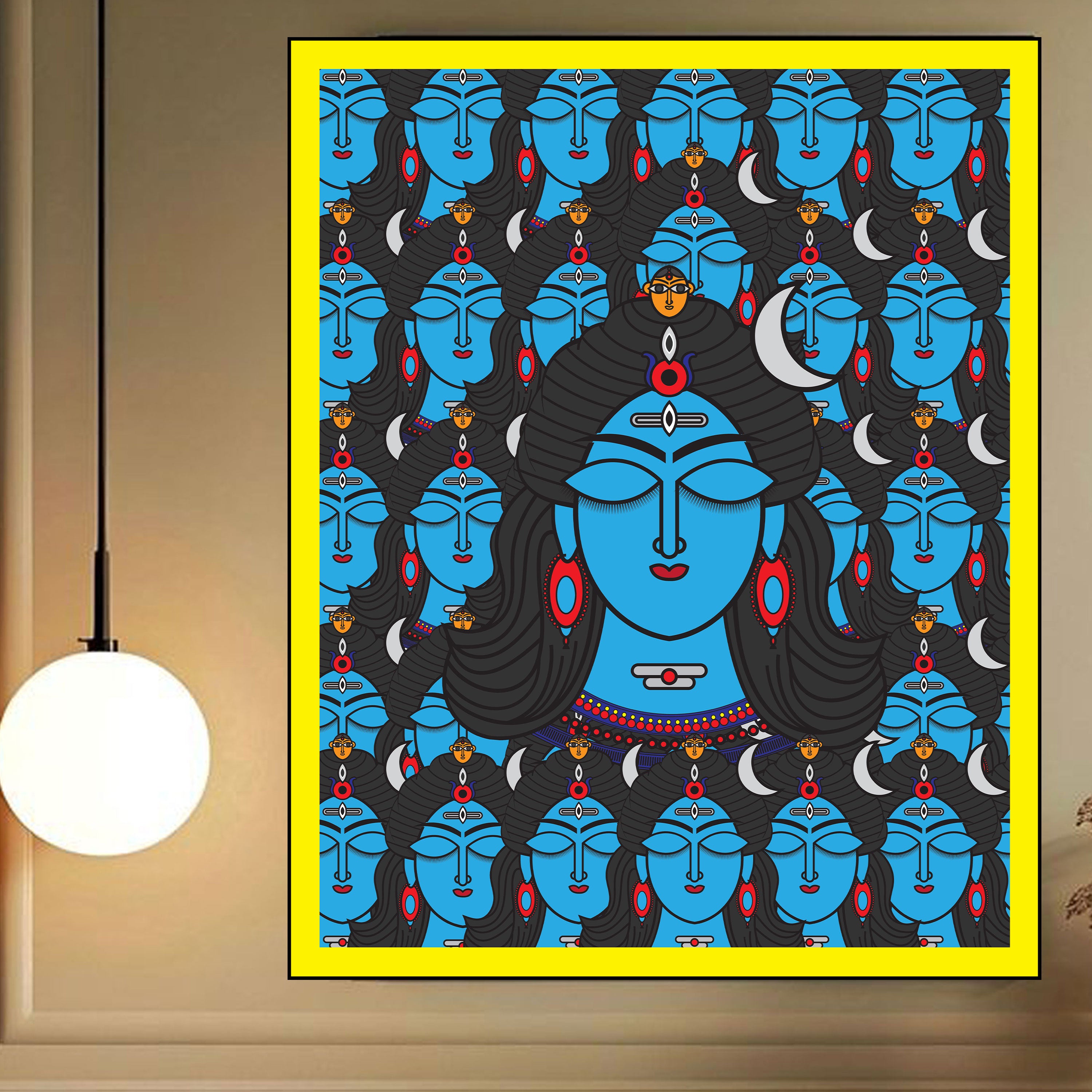 Divine Reflections: Kalighat Spiritual Art Collection by Krutik.