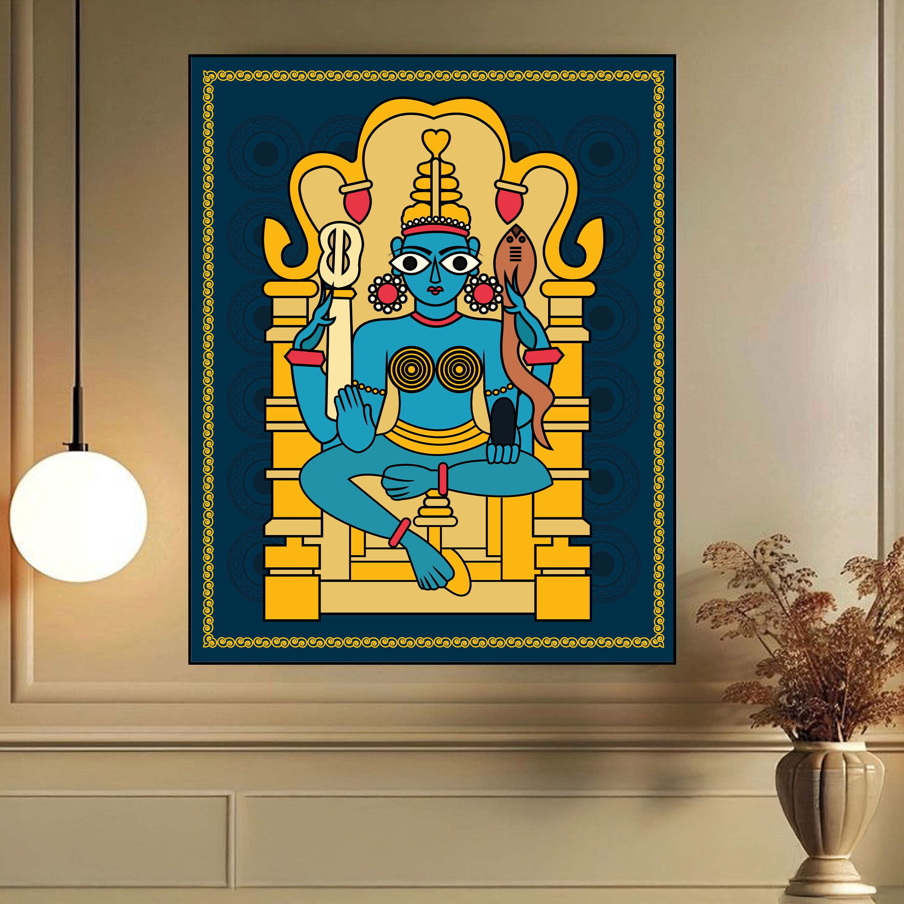 Sacred Majesty: Kalighat Goddess Art Collection by Krutik.