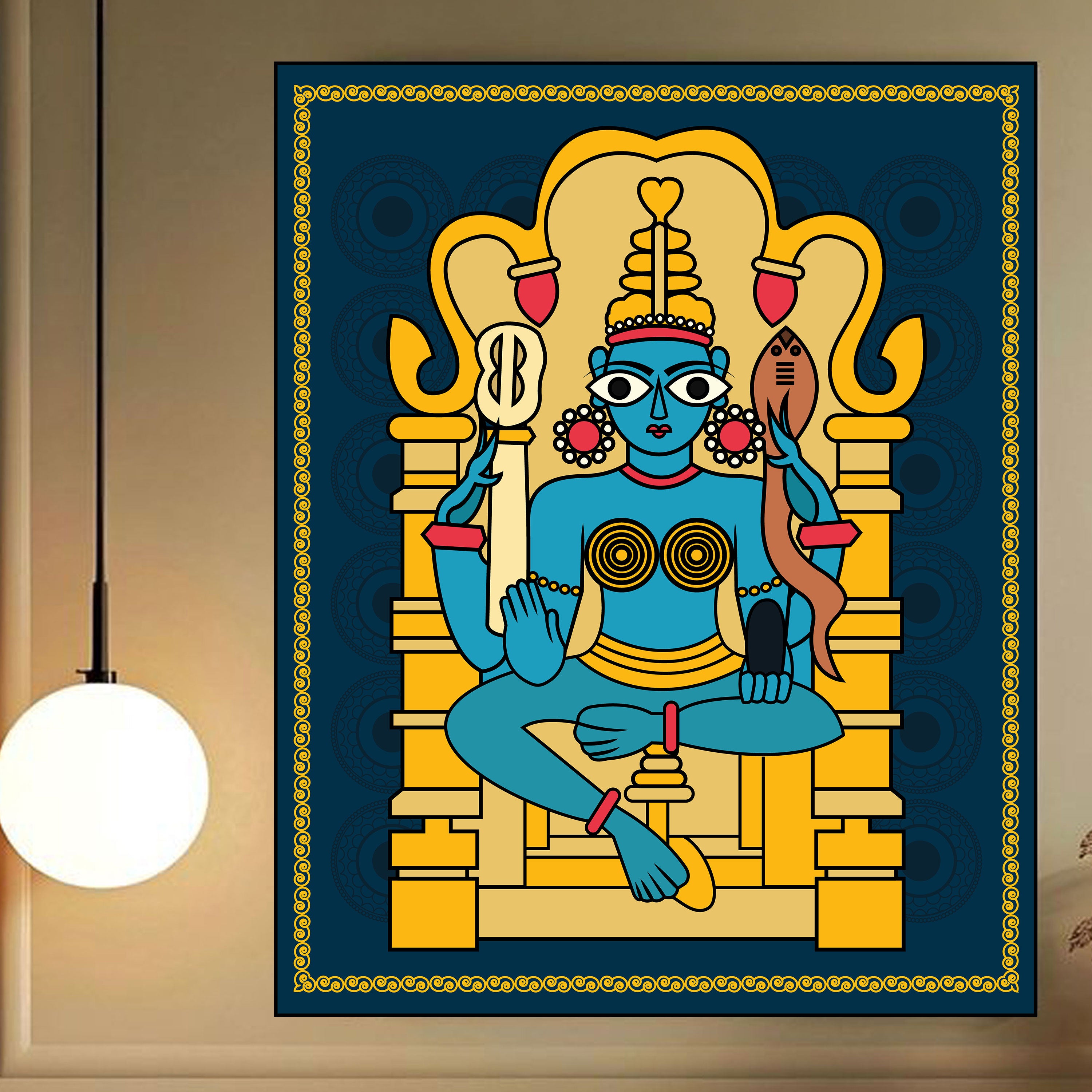 Sacred Majesty: Kalighat Goddess Art Collection by Krutik.