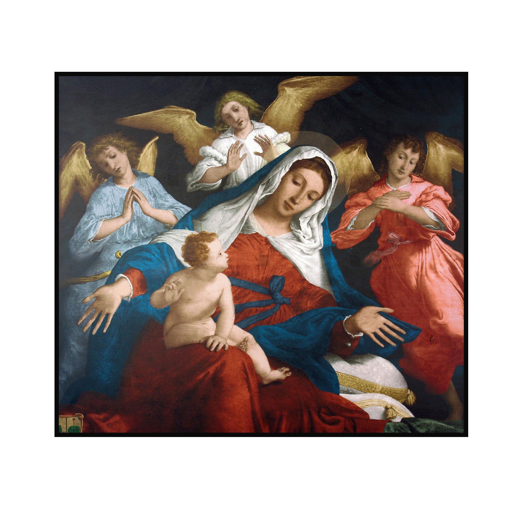 The Madonna and Child with Angels: A Vision of Divine Tenderness