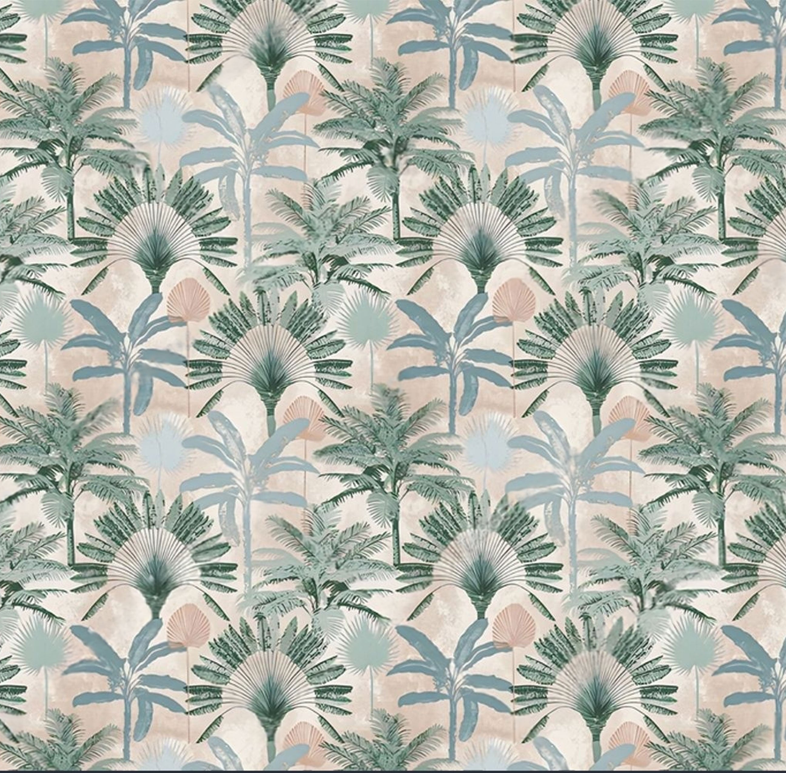 Tropical Mirage – Palm Grove Wallpaper by Krutik