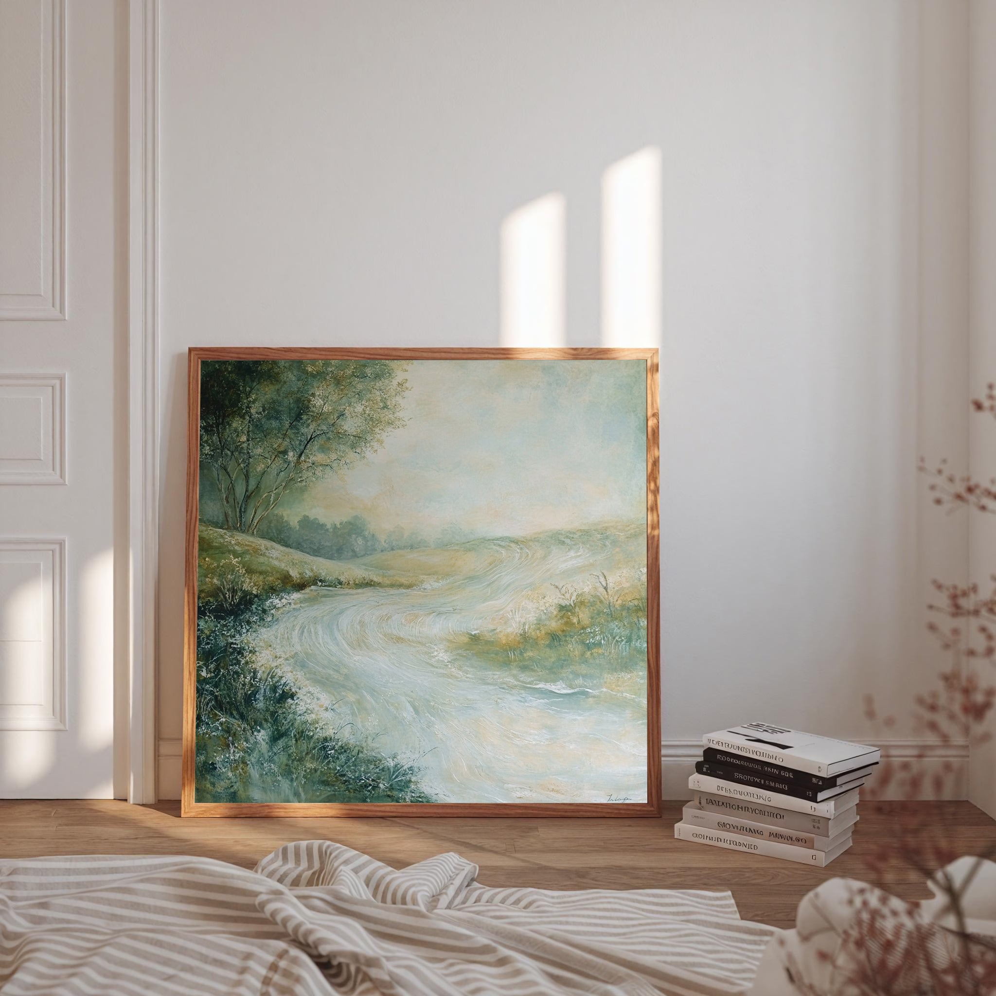 Ethereal Meadow: Dreamy Landscape Journey by Krutik.