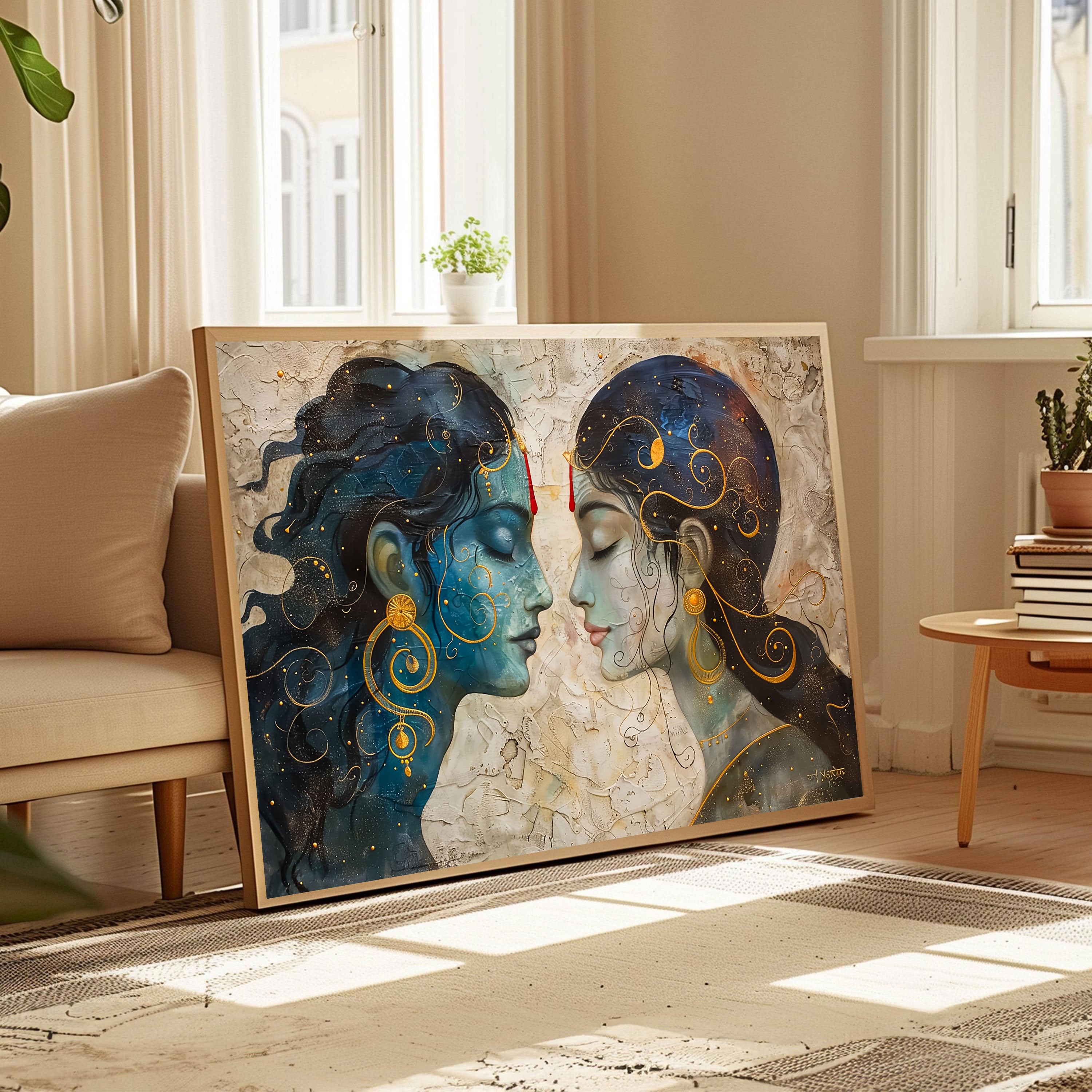 Celestial Muse – Dual Goddess Portrait by Krutik.