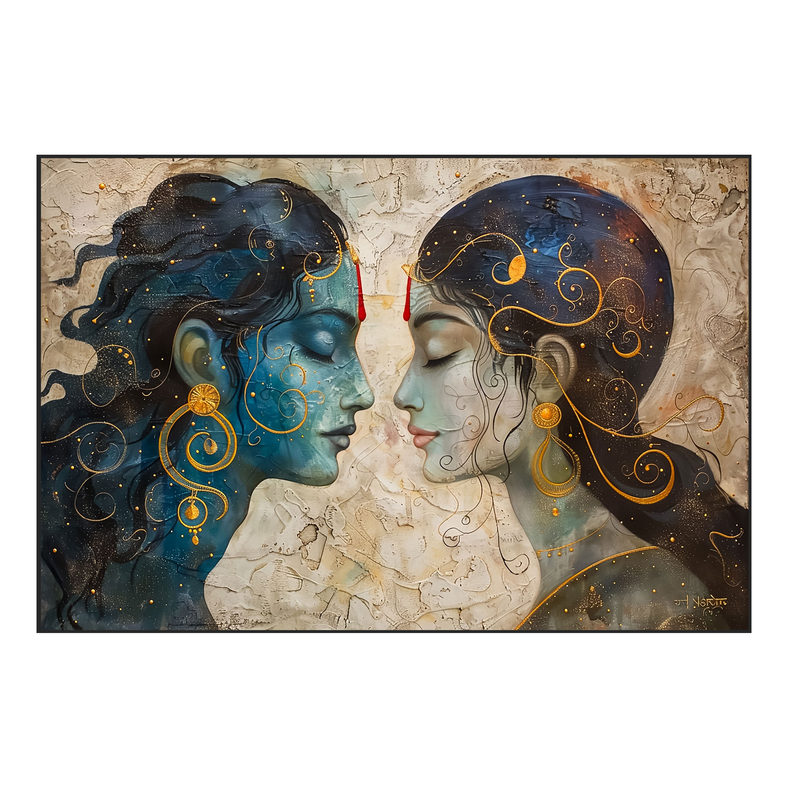 Celestial Muse – Dual Goddess Portrait by Krutik.