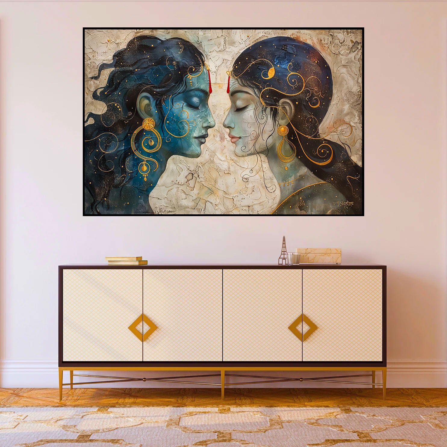 Celestial Muse – Dual Goddess Portrait by Krutik.