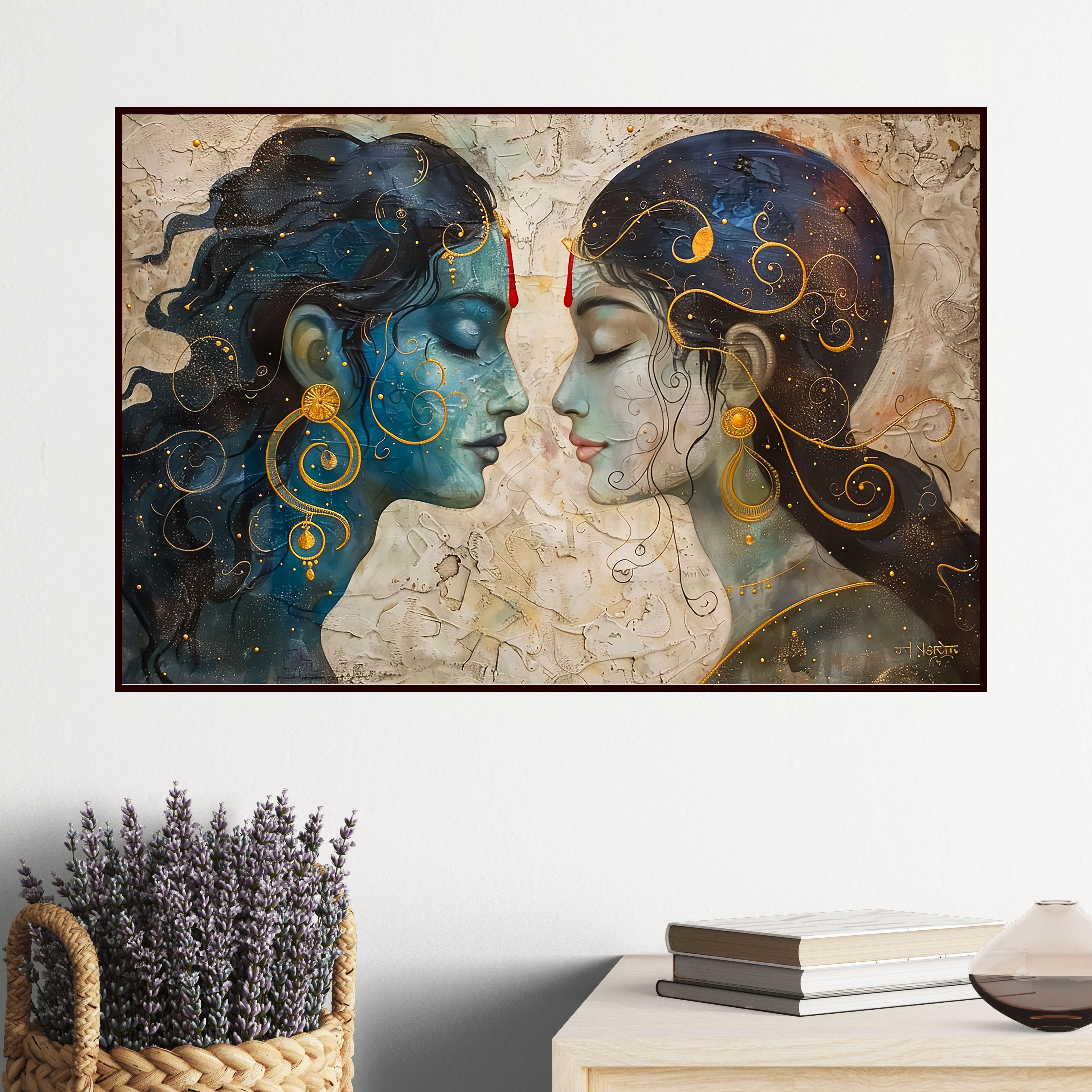 Celestial Muse – Dual Goddess Portrait by Krutik.