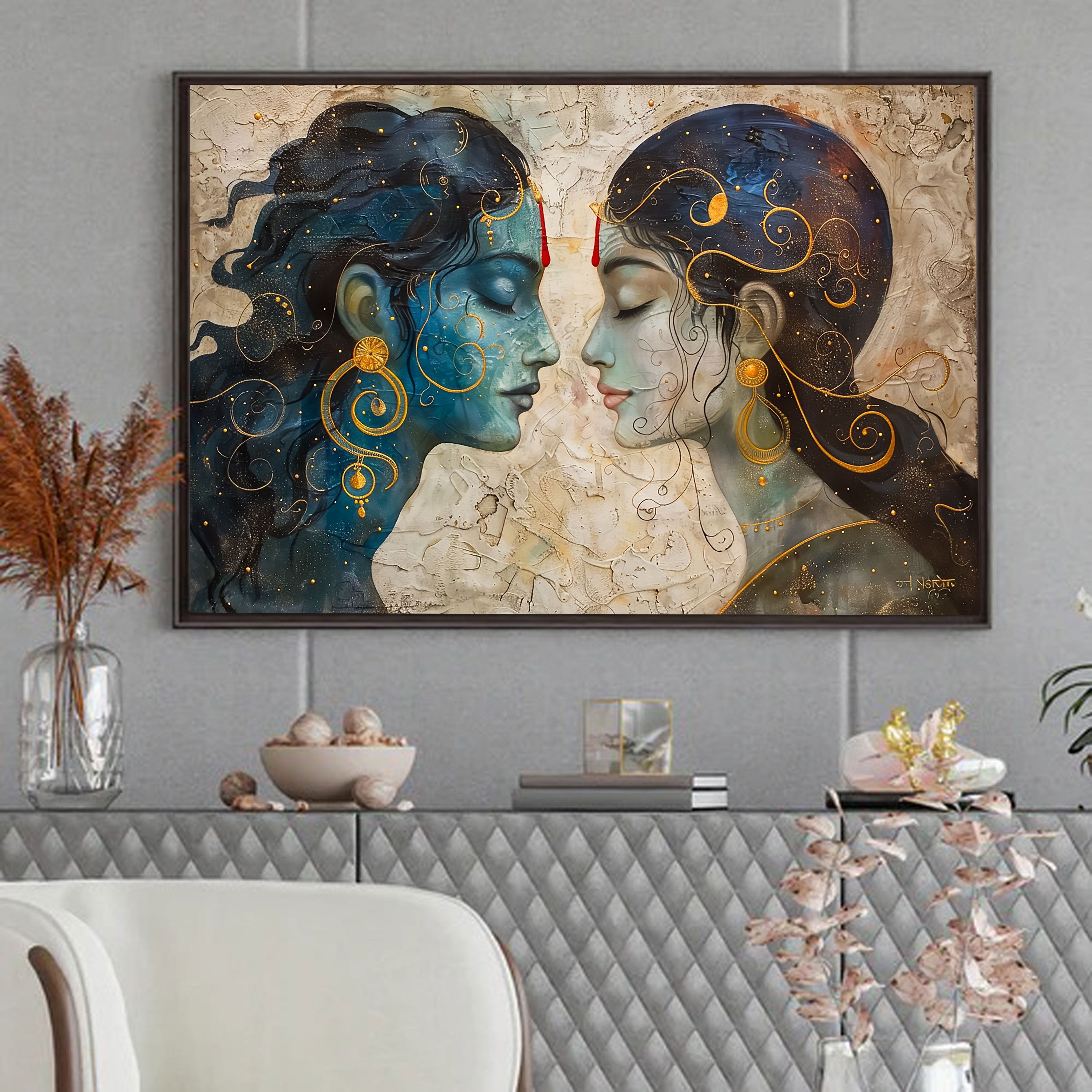 Celestial Muse – Dual Goddess Portrait by Krutik.