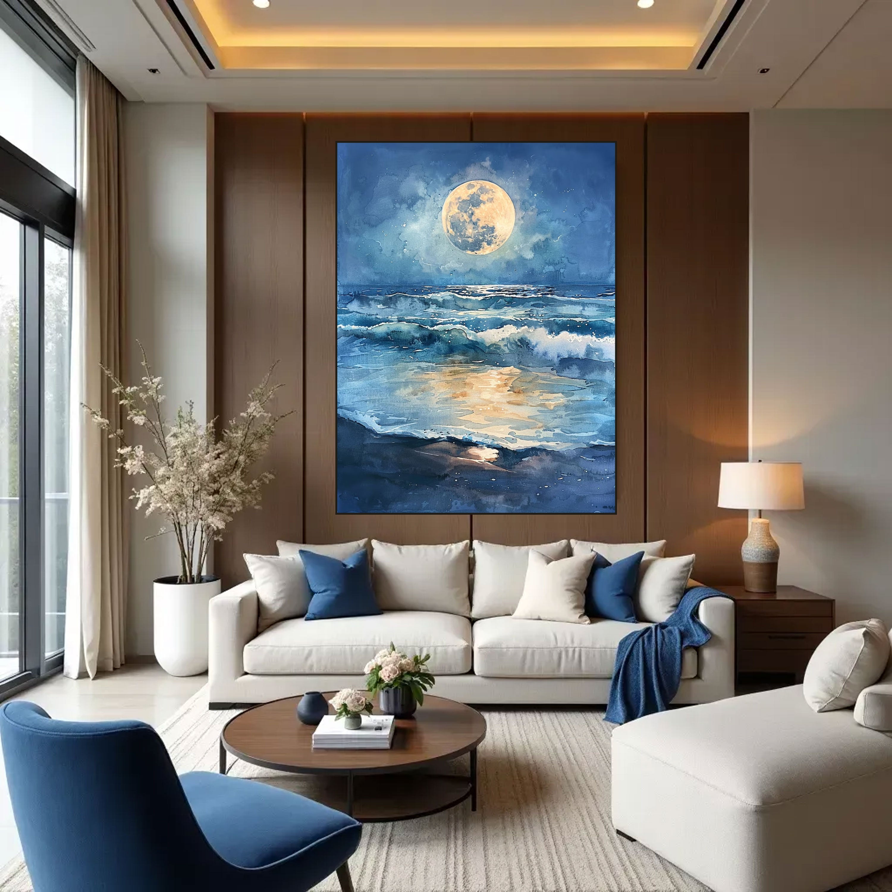 Lunar Tide: Celestial Reflections.