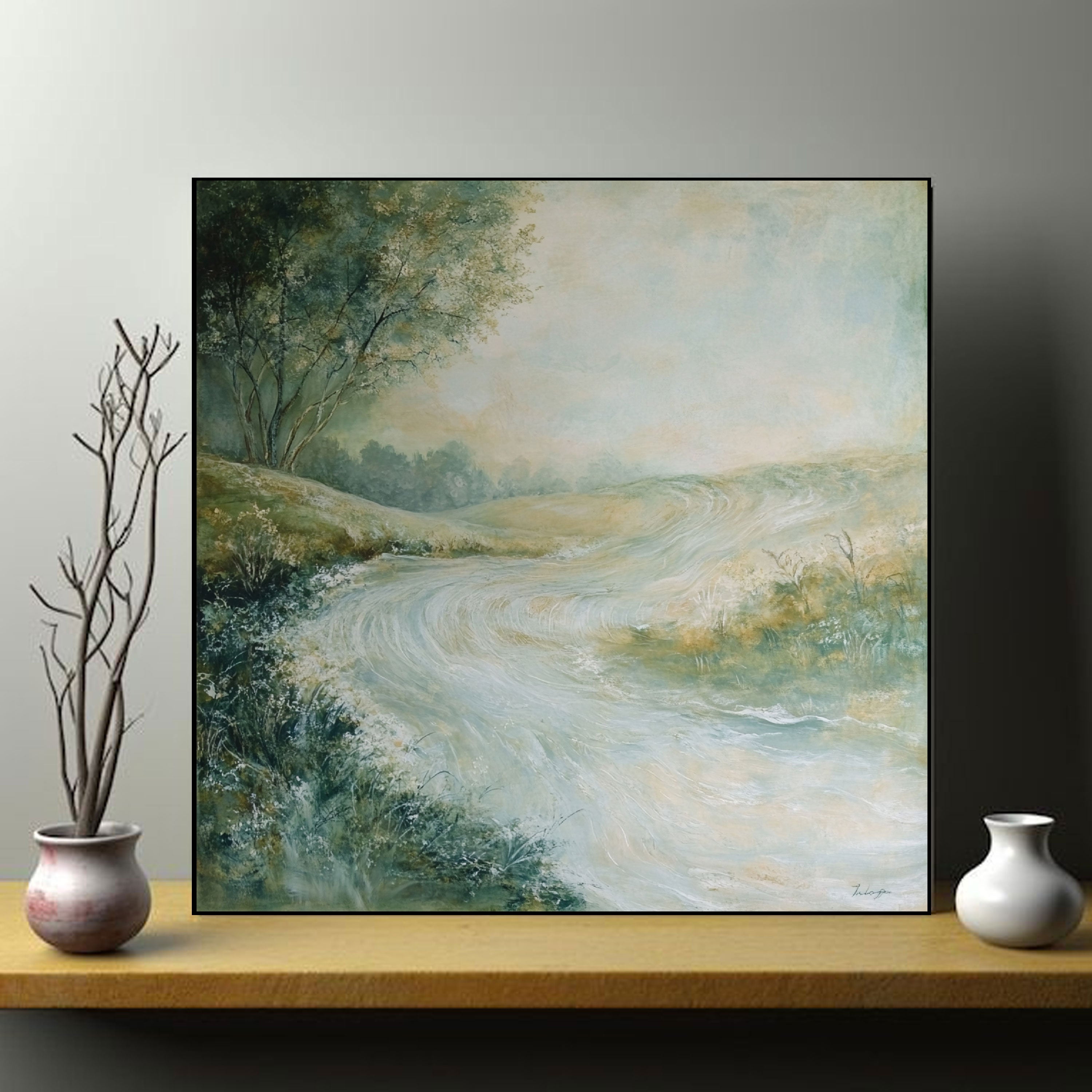 Ethereal Meadow: Dreamy Landscape Journey by Krutik.