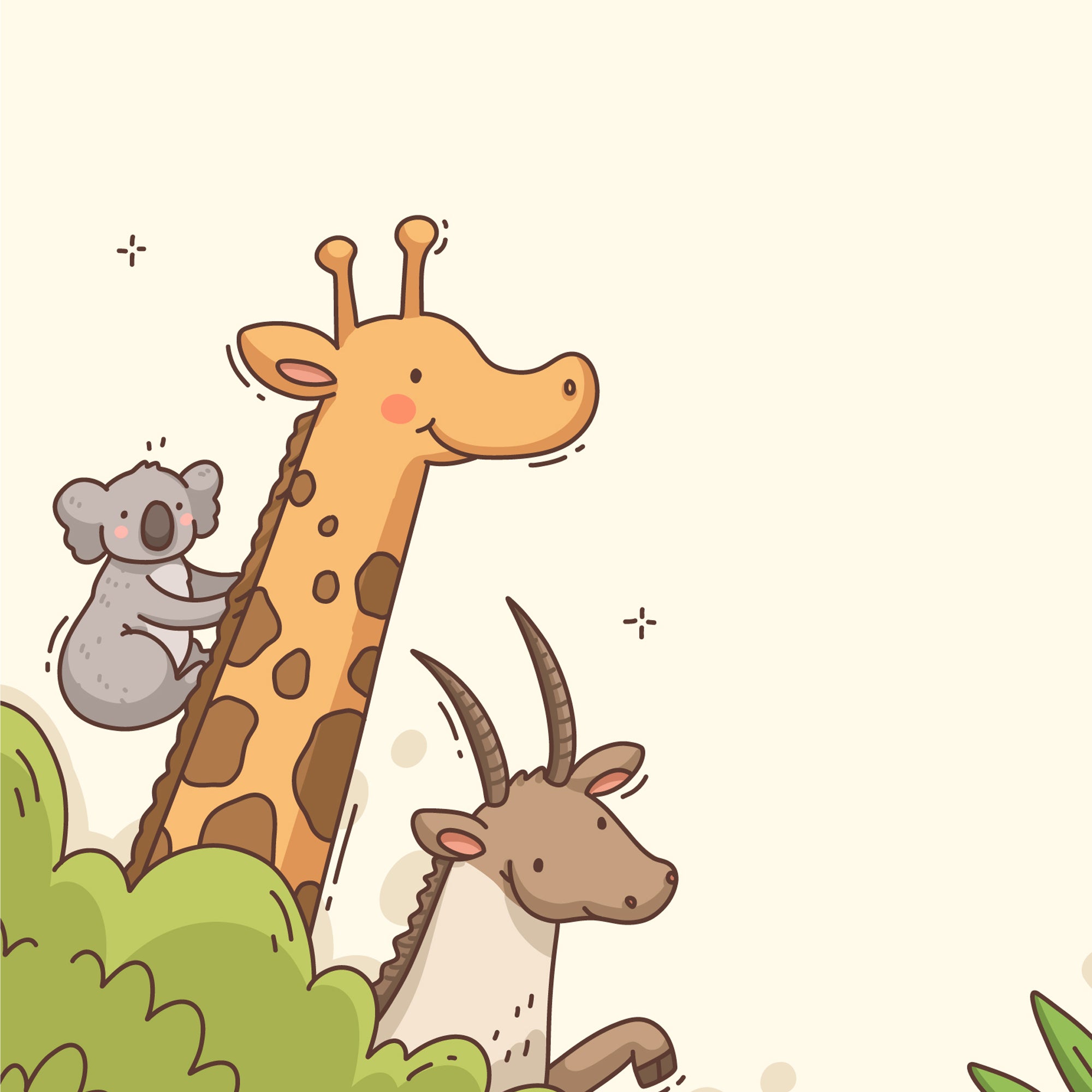 Wildlife Celebration – Jungle Animal Friends Wallpaper for Kids
